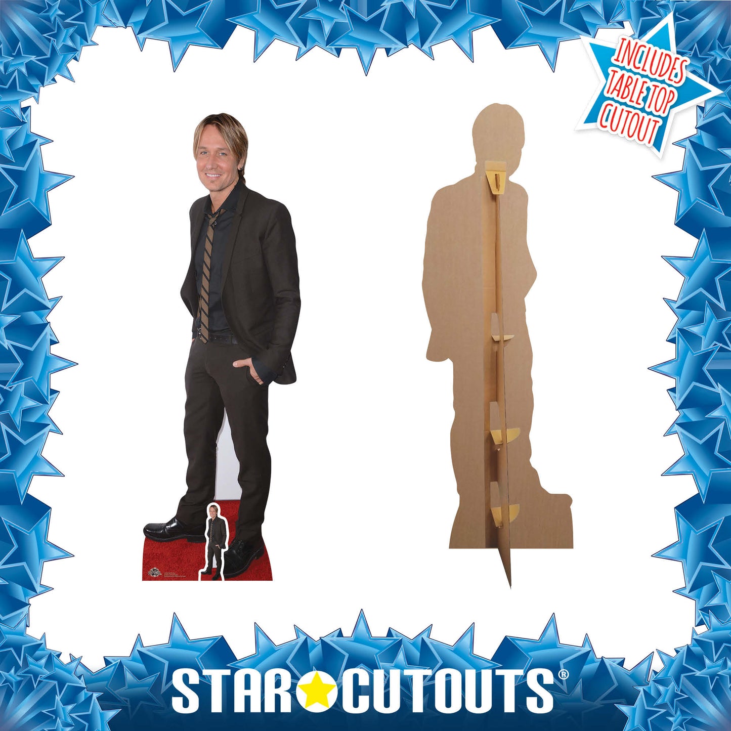 CS688 Keith Urban Red Carpet Height 178cm Lifesize Cardboard Cut Out With Mini