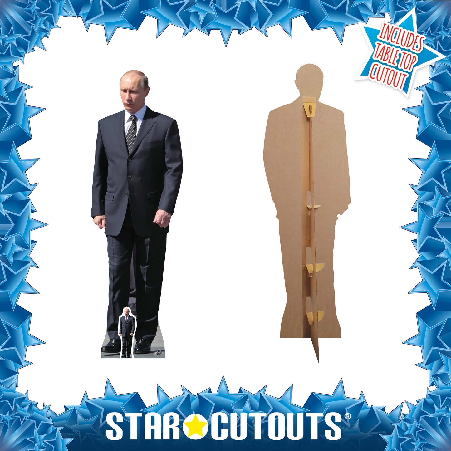 CS690 Vladimir Putin Height 173cm Lifesize Cardboard Cut Out With Mini