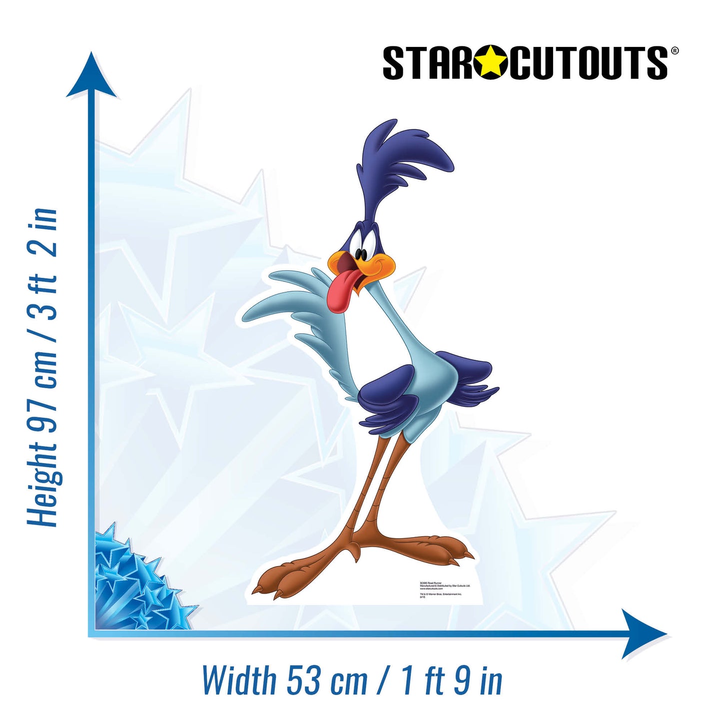 SC695 Road Runner Cardboard Cut Out Height 97cm