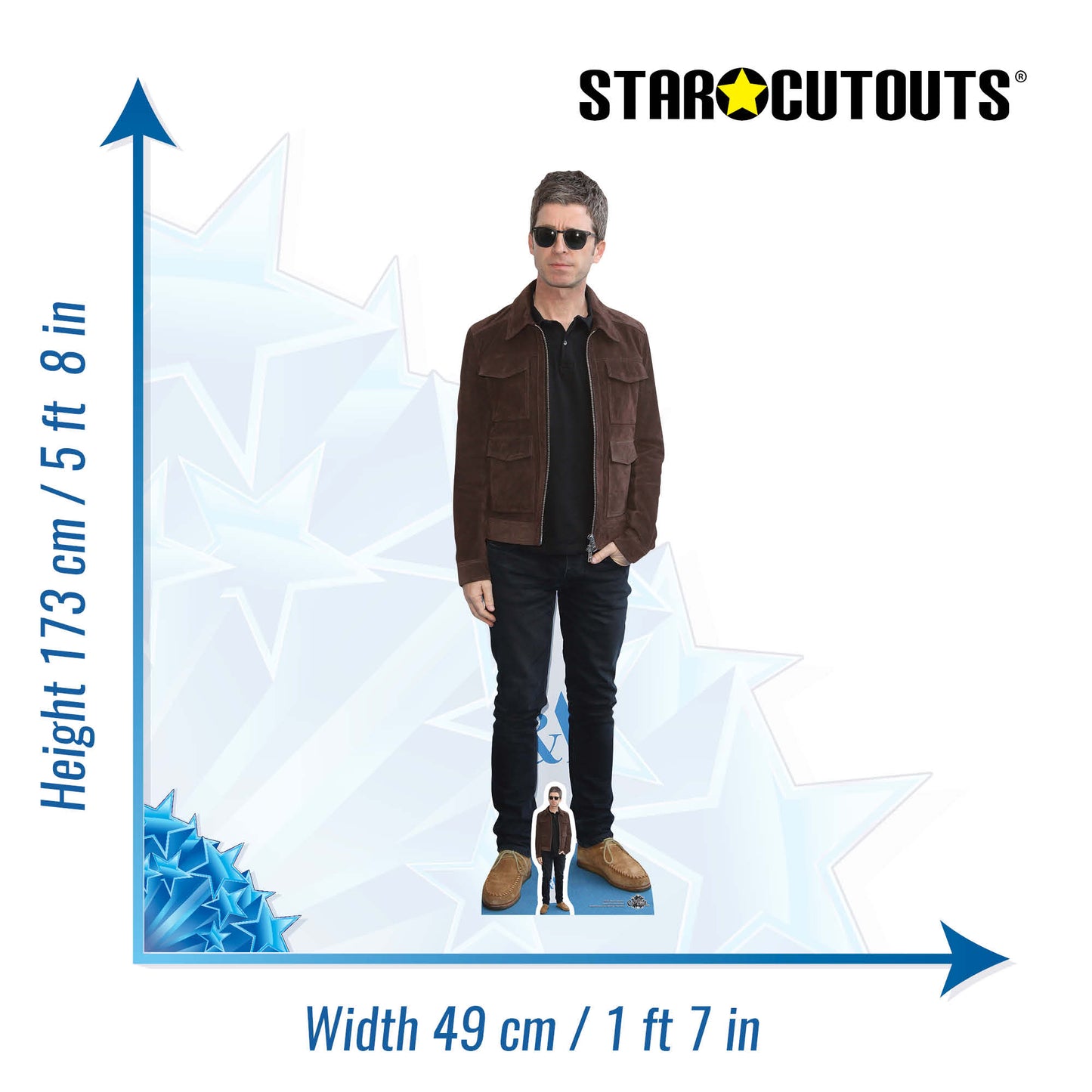 CS696 Noel Gallagher Height 173cm Lifesize Cardboard Cut Out With Mini