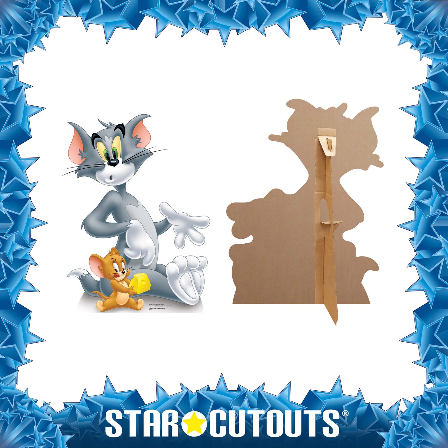 SC696 Tom and Jerry with Cheese Cardboard Cut Out Height 98cm