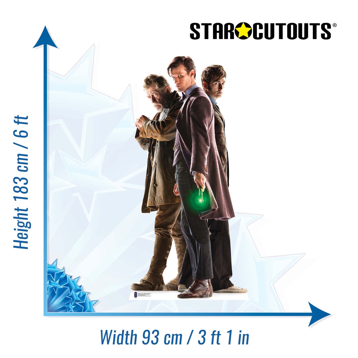 The Three Doctors 50th Anniversary Special Cardboard Cut Out Height 183cm - Star Cutouts