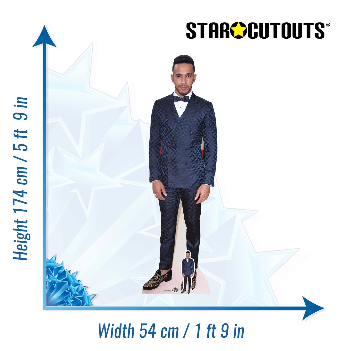 CS709 Lewis Hamilton RED CARPET Height 174cm Lifesize Cardboard Cut Out With Mini