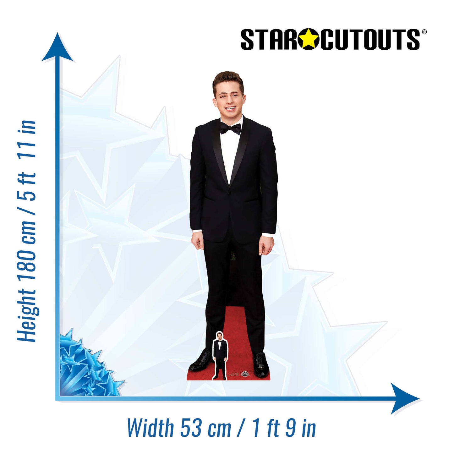 CS715 Charlie Puth Height 180cm Lifesize Cardboard Cut Out With Mini