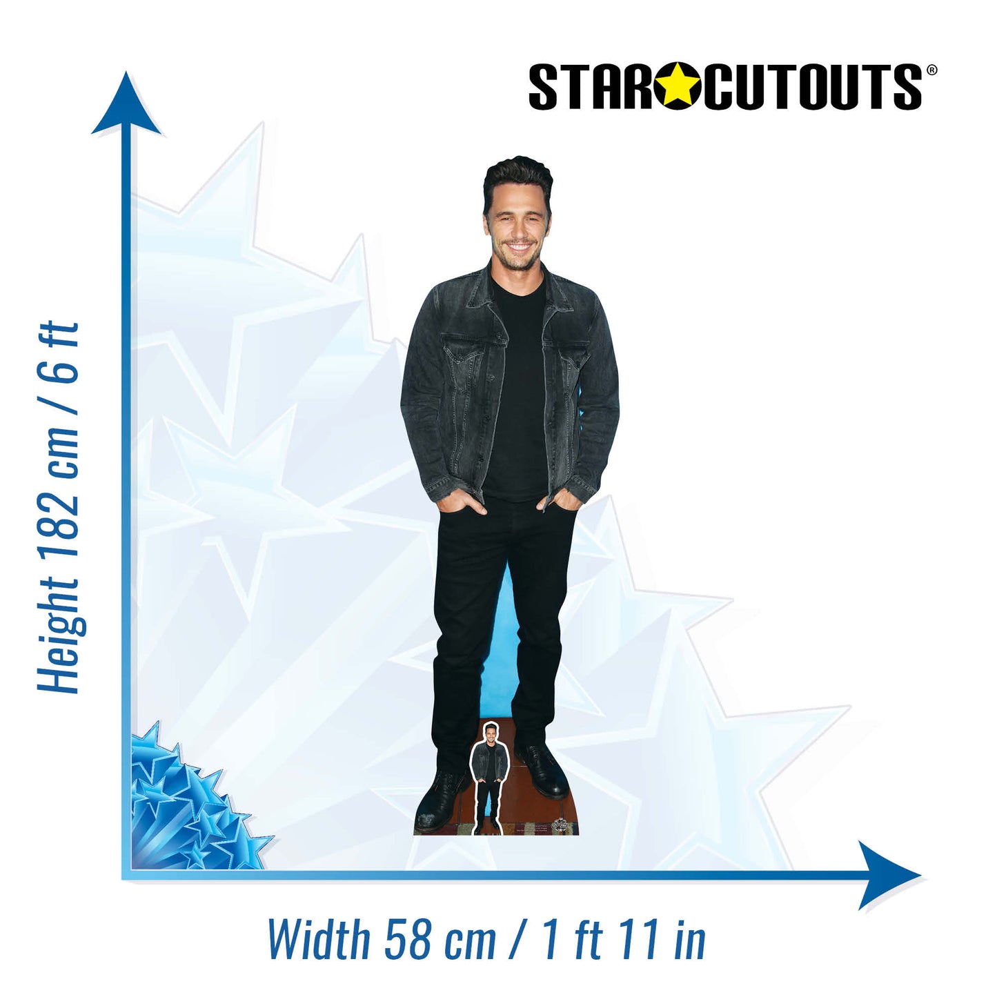 CS722 James Franco Height 182cm Lifesize Cardboard Cut Out With Mini