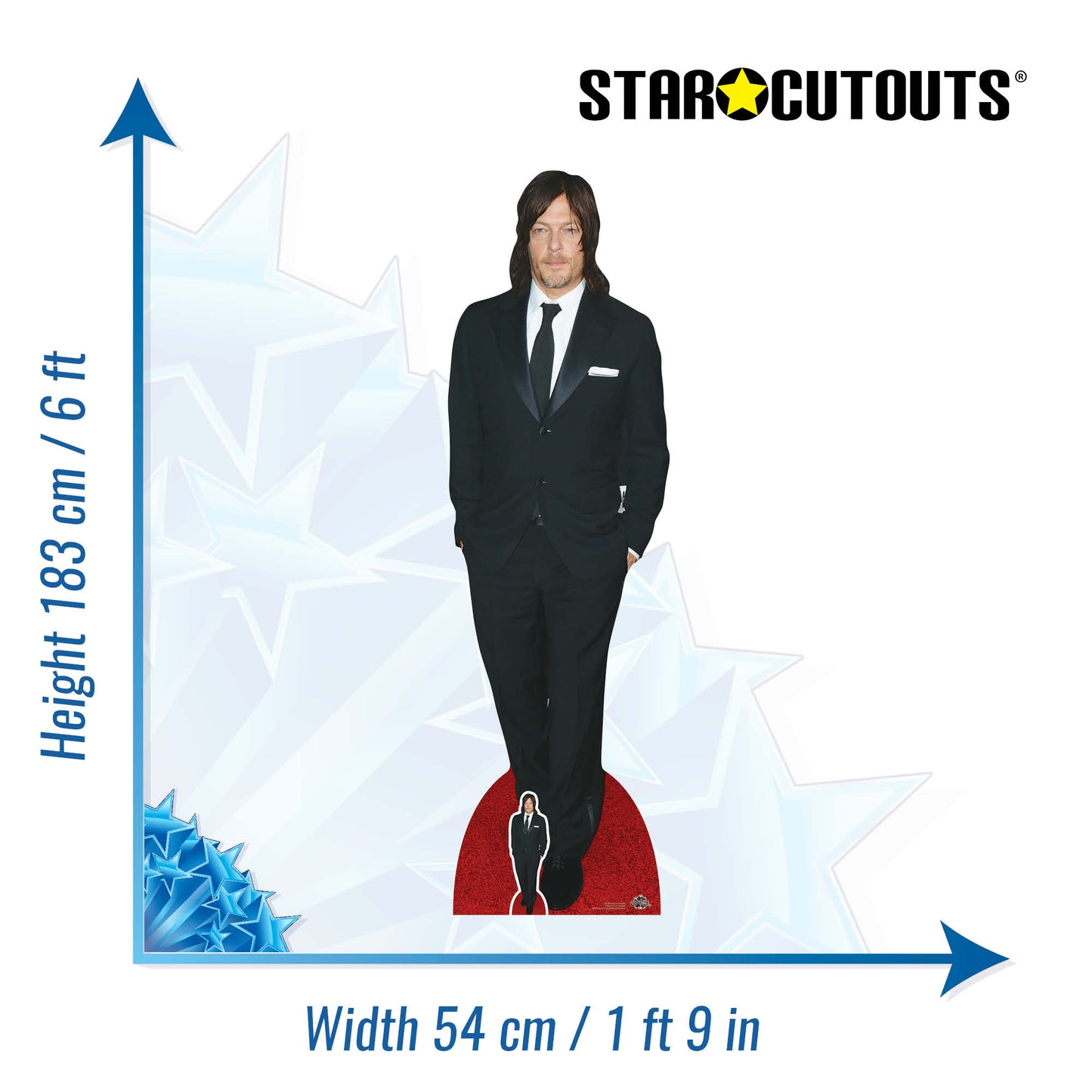 CS723 Norman Reedus Height 183cm Lifesize Cardboard Cut Out With Mini