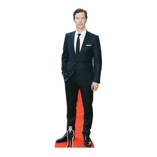 CS726 Benedict Cumberbatch Smart White Pocket Square Height 184cm Lifesize Cardboard Cut Out With Mini