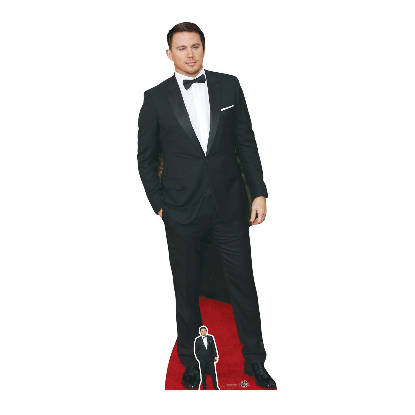 CS728 Channing Tatum Blacksuit and Bowtie Height 185cm Lifesize Cardboard Cut Out With Mini