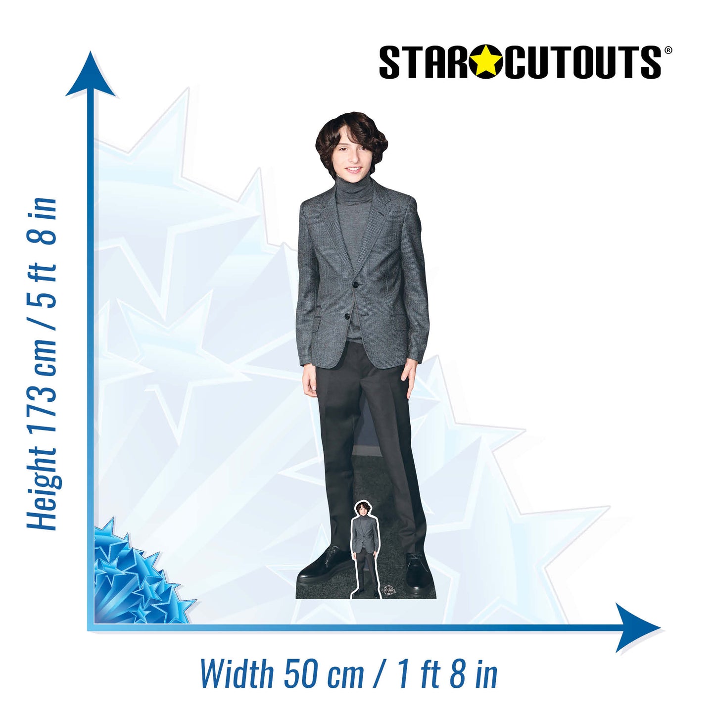 CS738 Finn Wolfhard  Height 173cm Lifesize Cardboard Cut Out With Mini