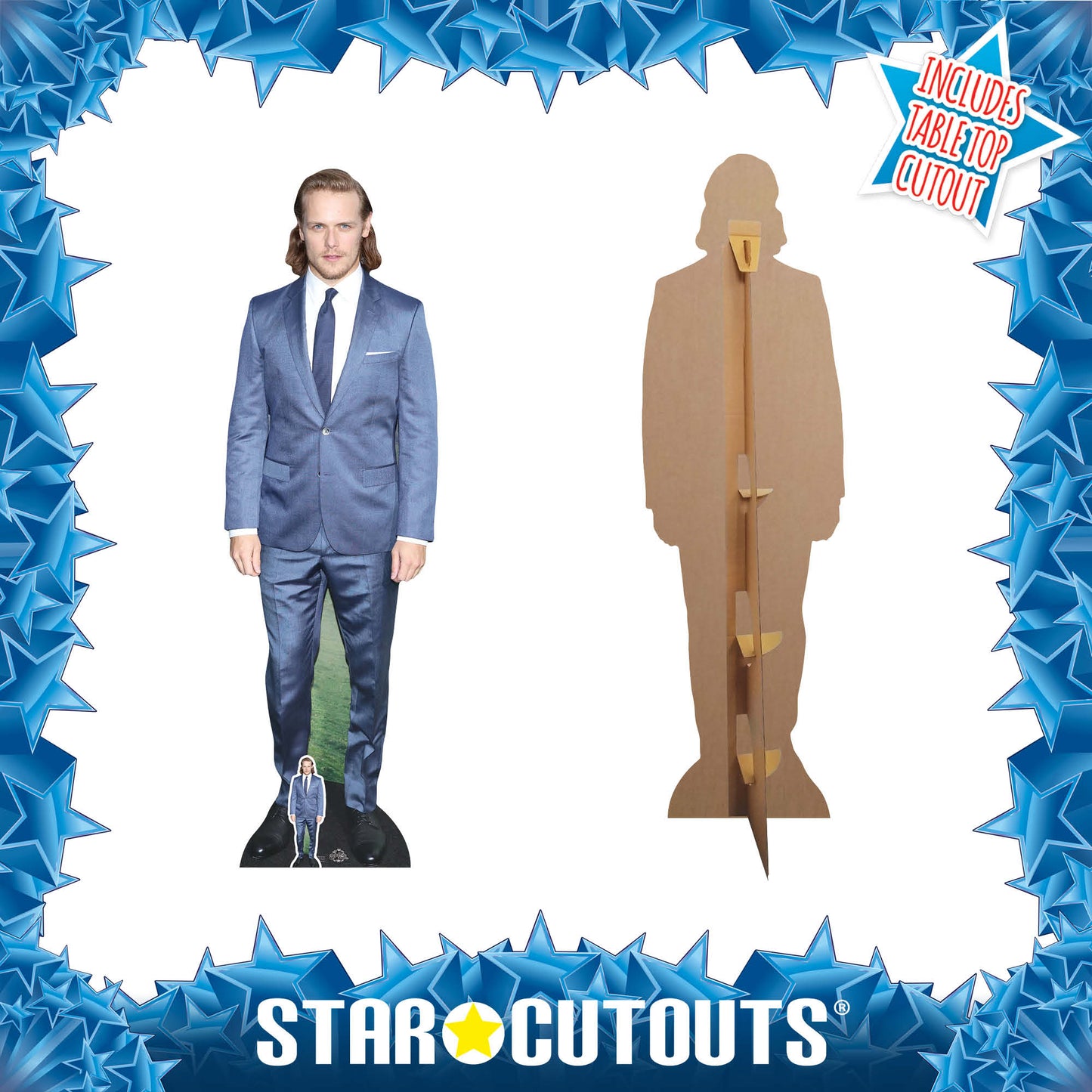 CS745 Sam Heughan Height 190cm Lifesize Cardboard Cut Out With Mini