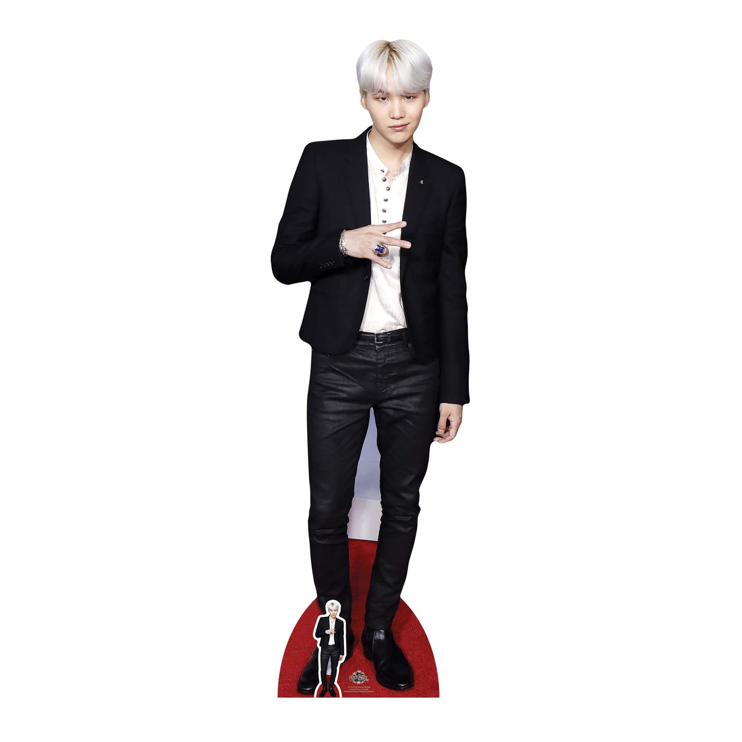 CS747 Min Yoon-gi (Suga) BTS BANGTAN BOYS Height 177cm Lifesize Cardboard Cut Out With Mini