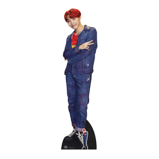 CS752 Jung Ho-seok (J-Hope) Red Hair BTS BANGTAN BOYS Height 178cm Lifesize Cardboard Cut Out With Mini