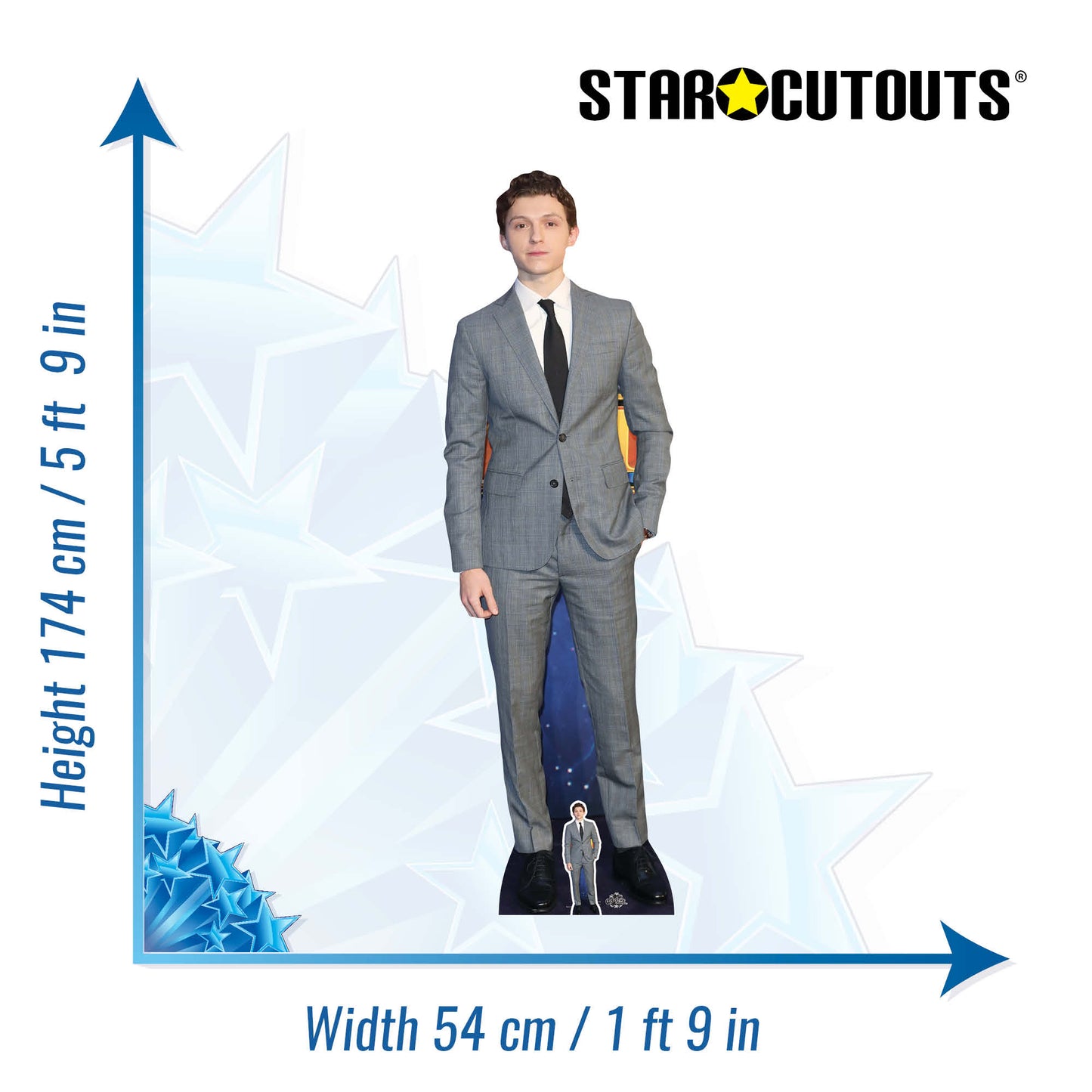 CS756 Tom Holland aka Spiderman Height 174cm Lifesize Cardboard Cut Out With Mini