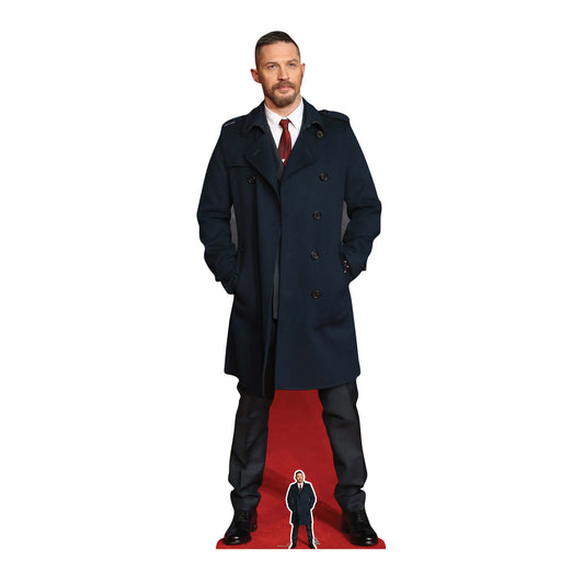 CS760 Tom Hardy Long Black Coat Height 177cm Lifesize Cardboard Cut Out With Mini