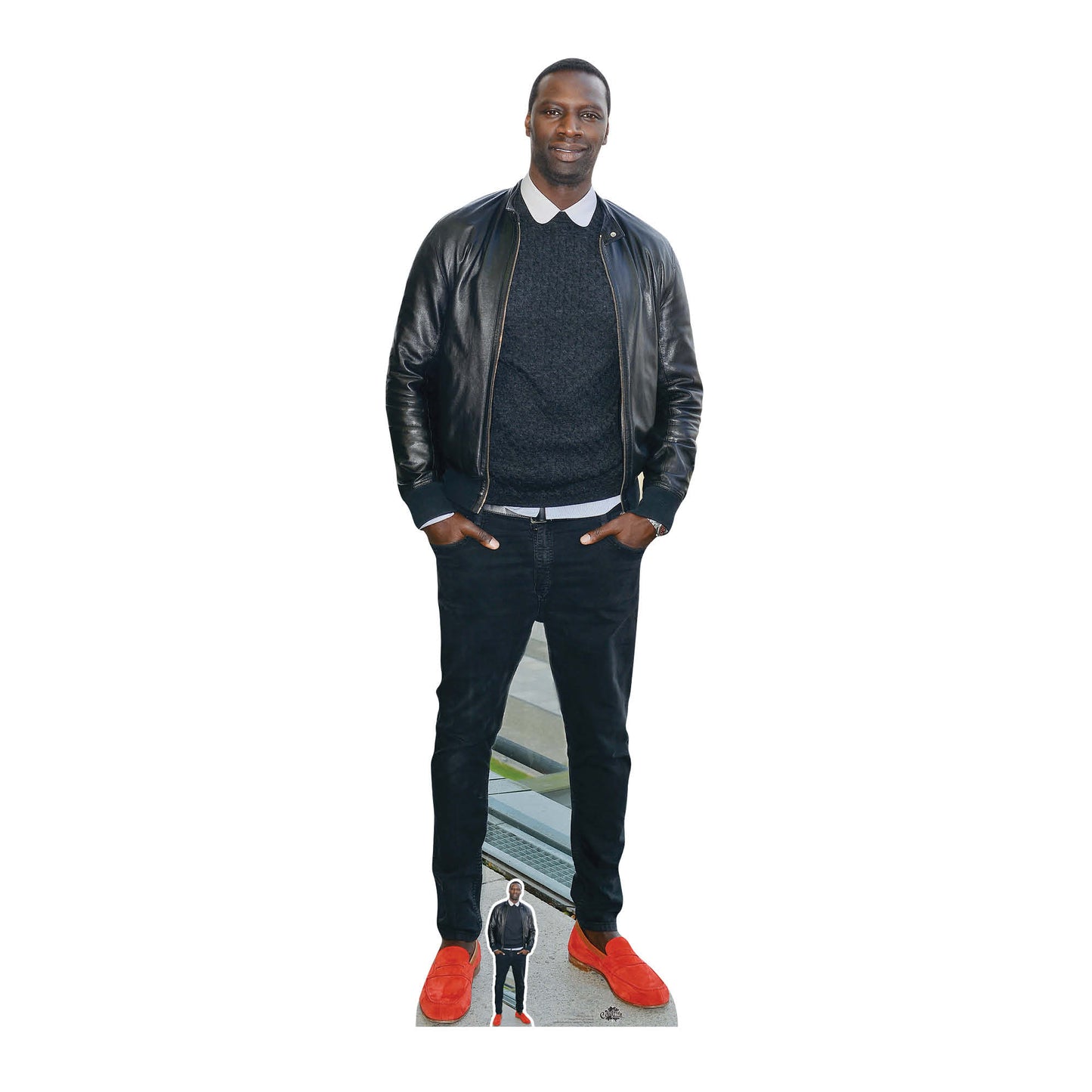 CS762 Omar Sy Height 193cm Lifesize Cardboard Cut Out With Mini