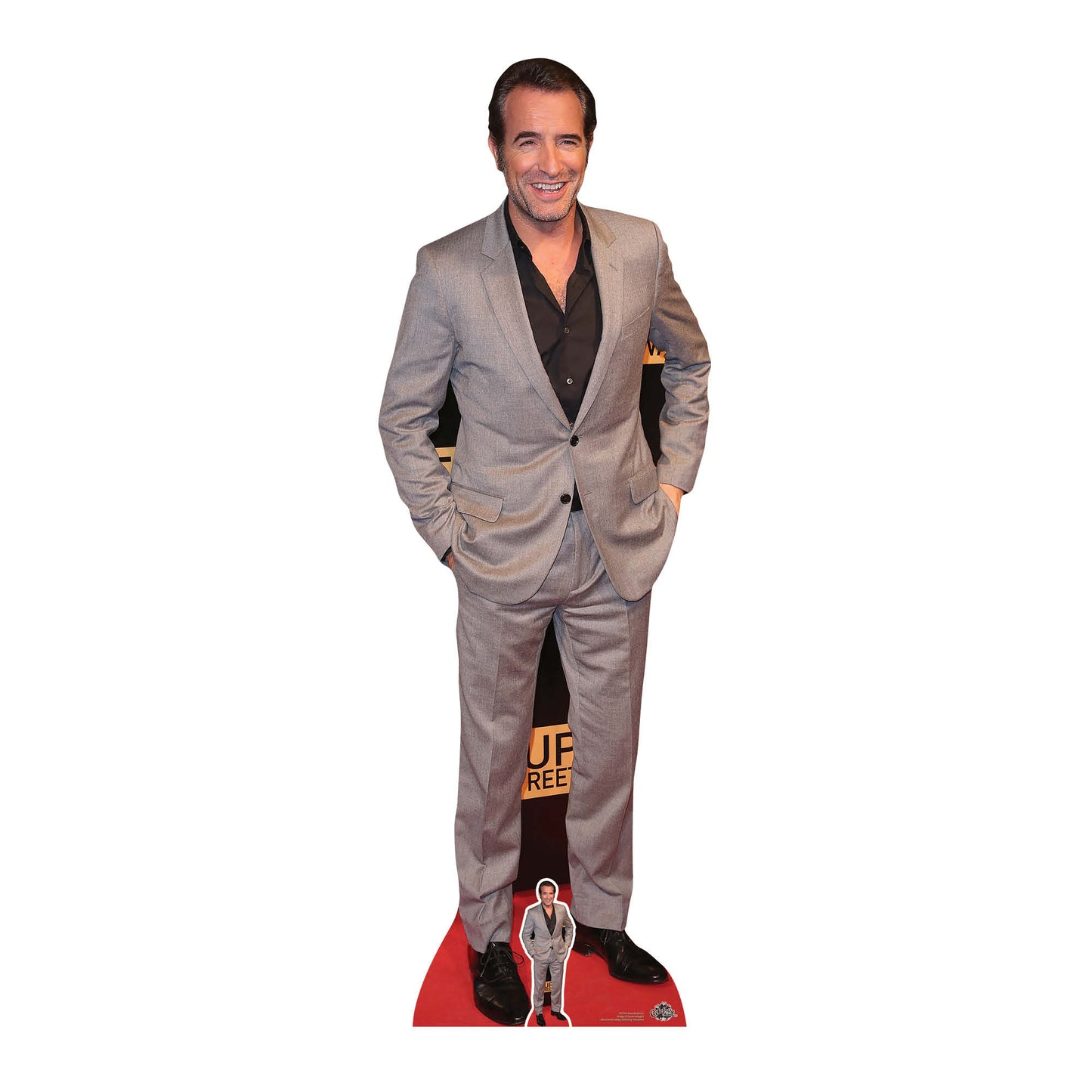 CS763 Jean Dujardin Height 182cm Lifesize Cardboard Cut Out With Mini