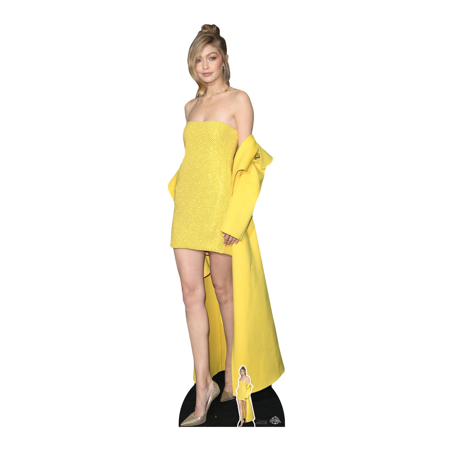 CS769 Gigi Hadid Height 182cm Lifesize Cardboard Cut Out With Mini