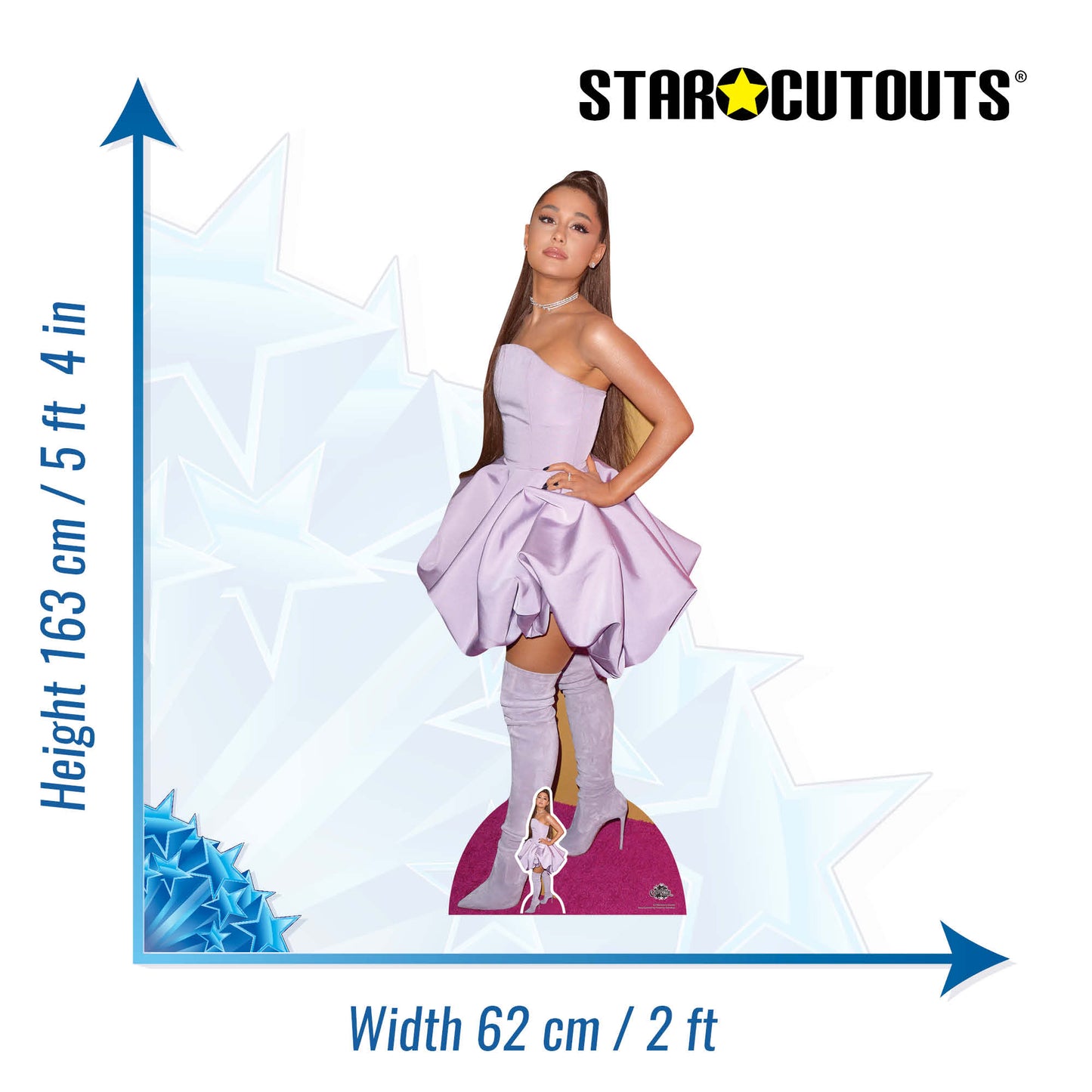 CS780 Ariana Grande American Singer Songwriter Height 163cm Lifesize Cardboard Cut Out With Mini