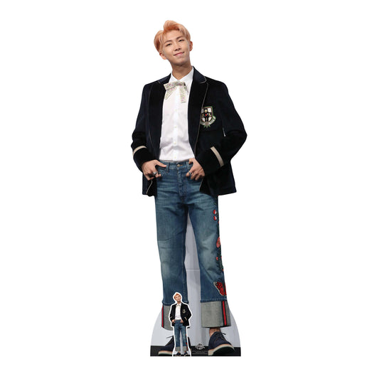 CS783 RM BTS Blue Jeans RM aka Rap Monster (BTS KPop) Kim Nam-joon Height 180cm Lifesize Cardboard Cut Out With Mini