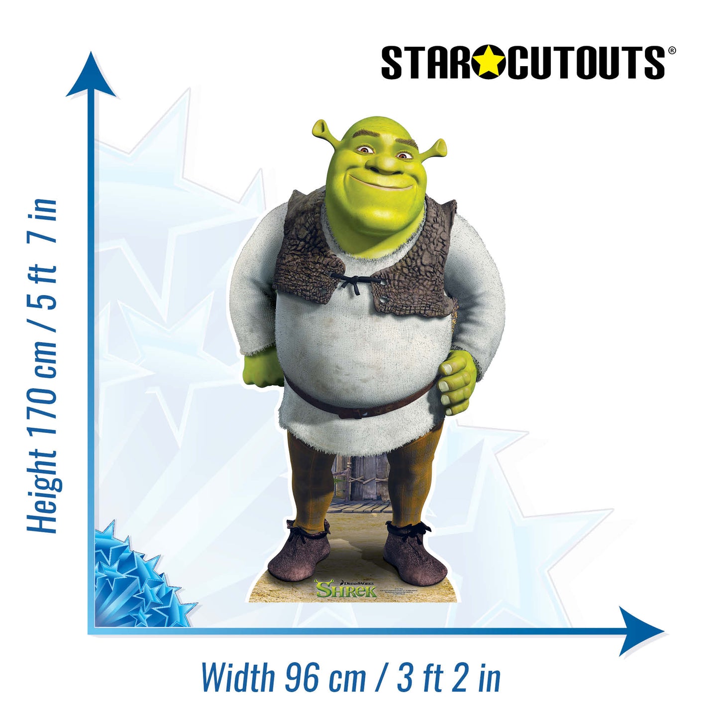 SC785 Shrek Cardboard Cut Out Height 170cm