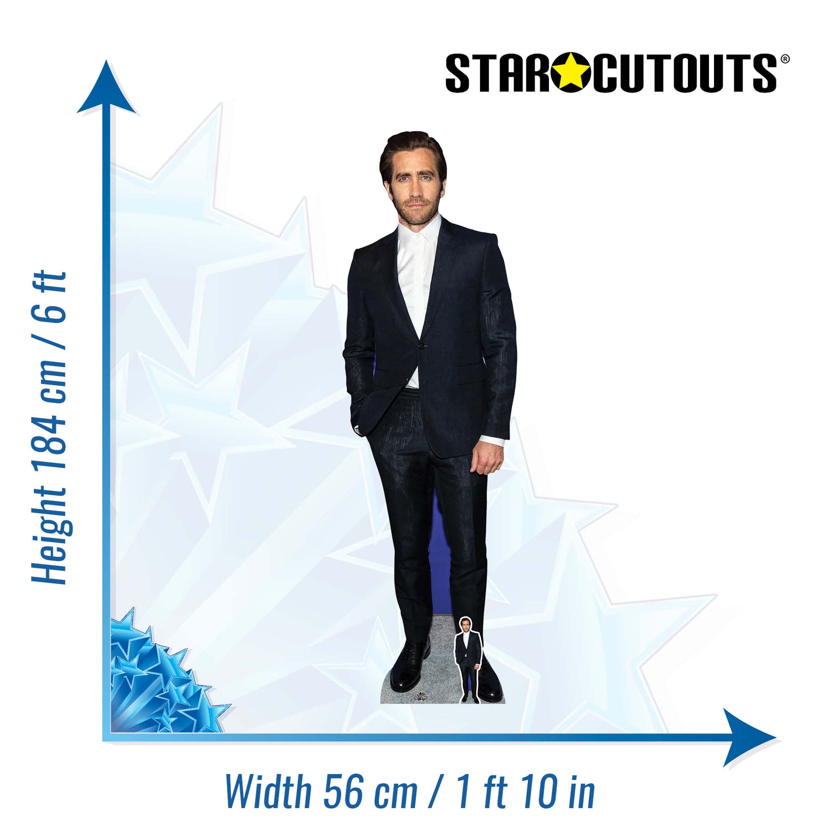 Cs799 Jake Gyllenhaal Actor Height 184cm Lifesize Cardboard Cut Out Wi Star Cutouts 