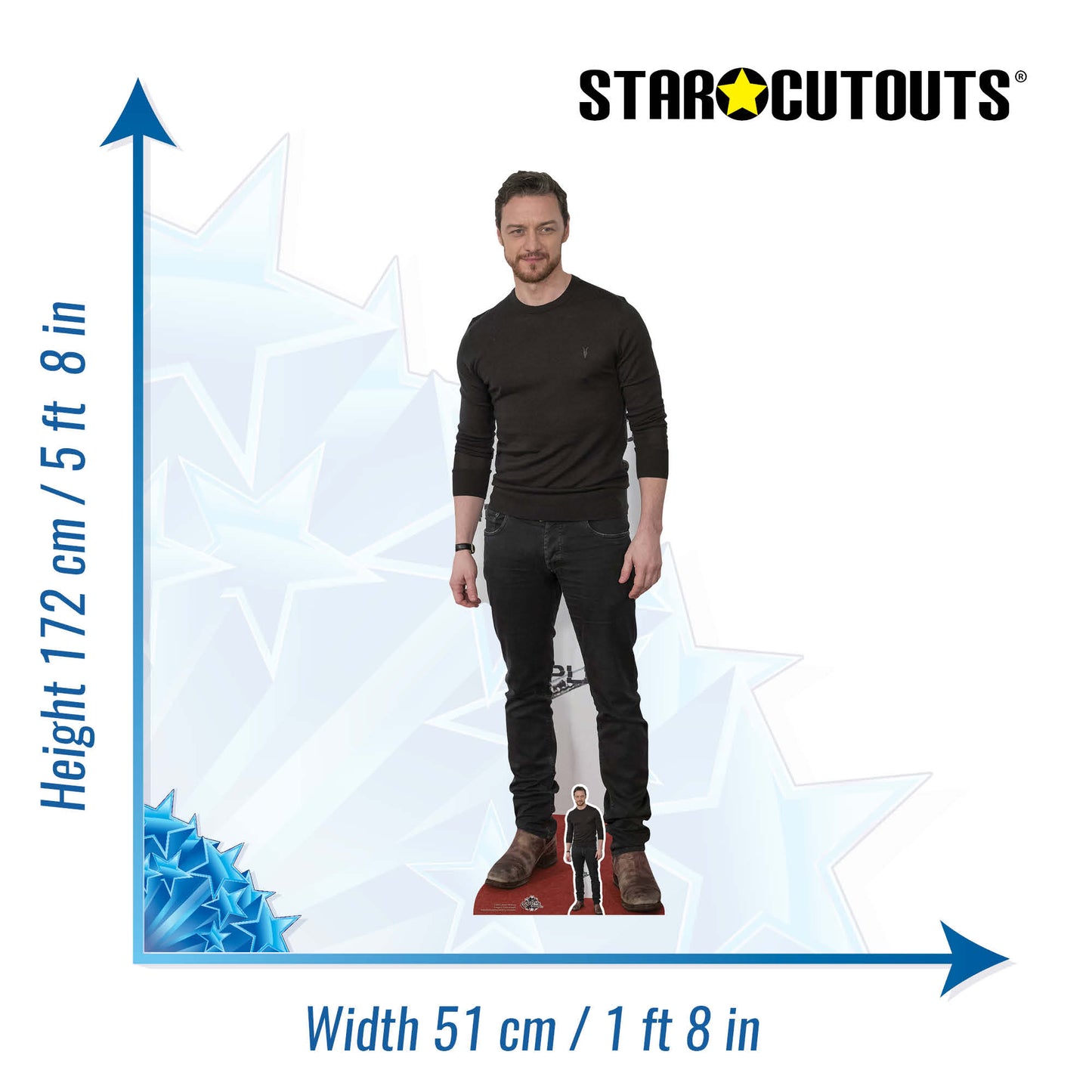 CS805 James McAvoy Height 172cm Lifesize Cardboard Cut Out With Mini