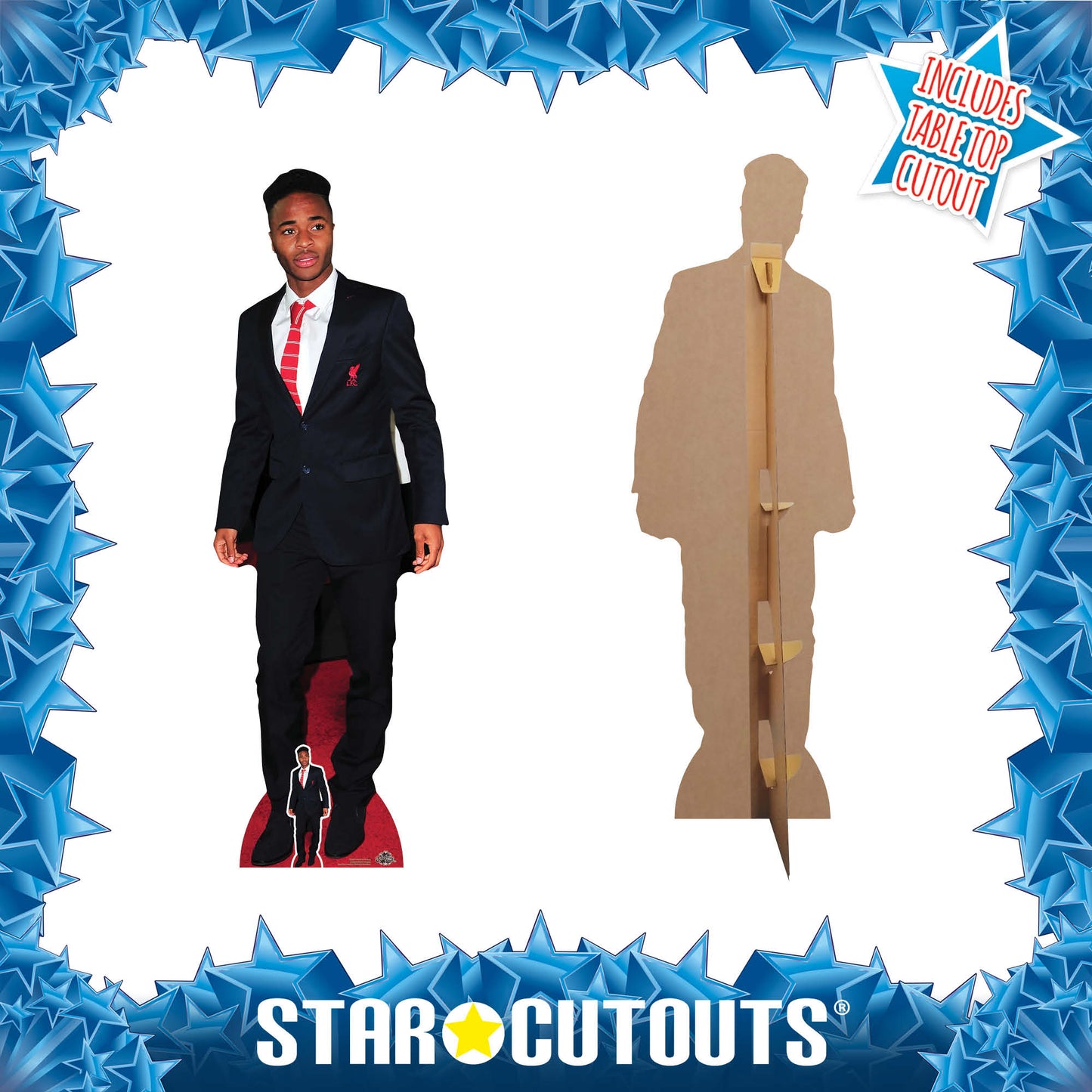 CS809 Raheem Sterling Footballer Height 172cm Lifesize Cardboard Cut Out With Mini