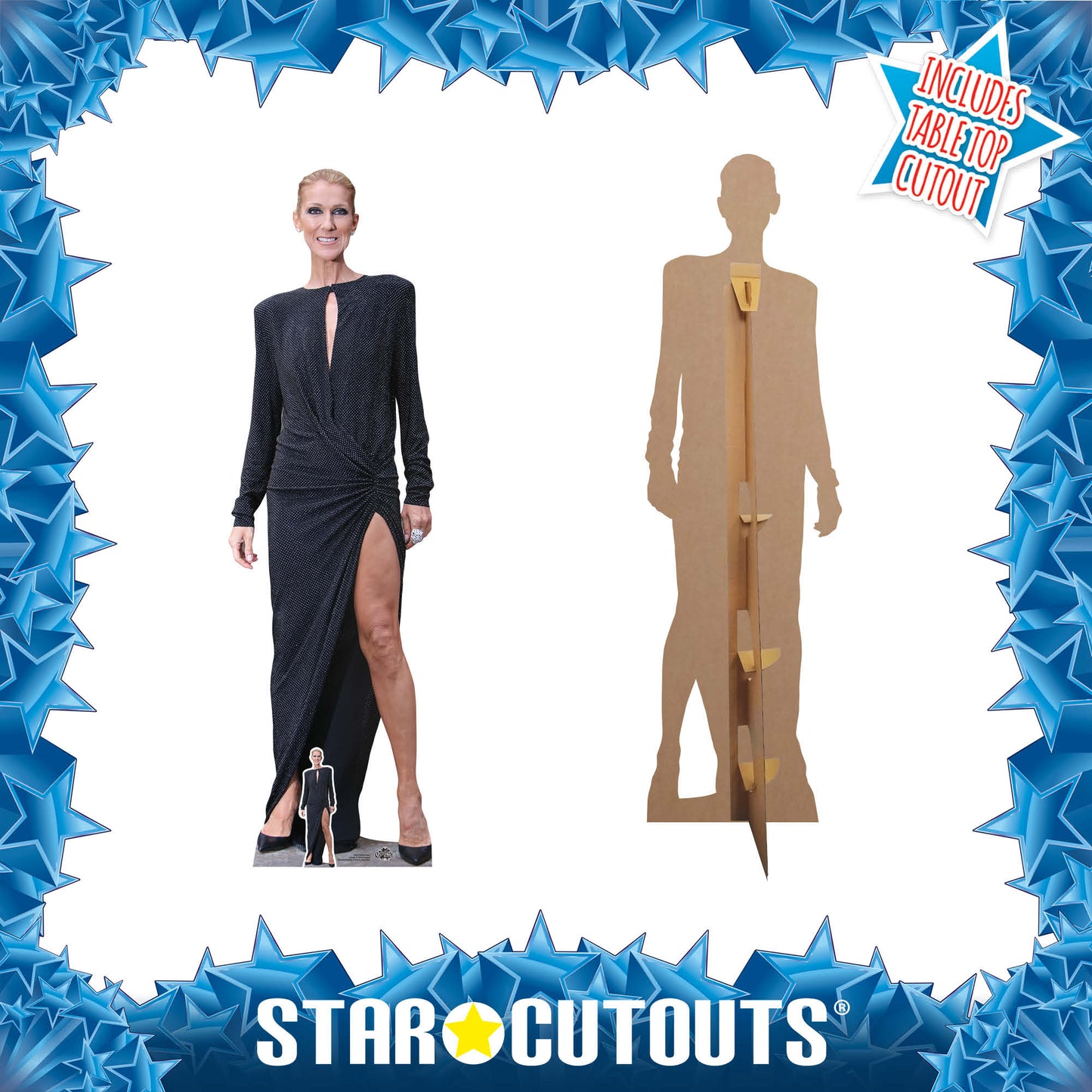 CS812 Celine Dion Height 173cm Lifesize Cardboard Cut Out With Mini