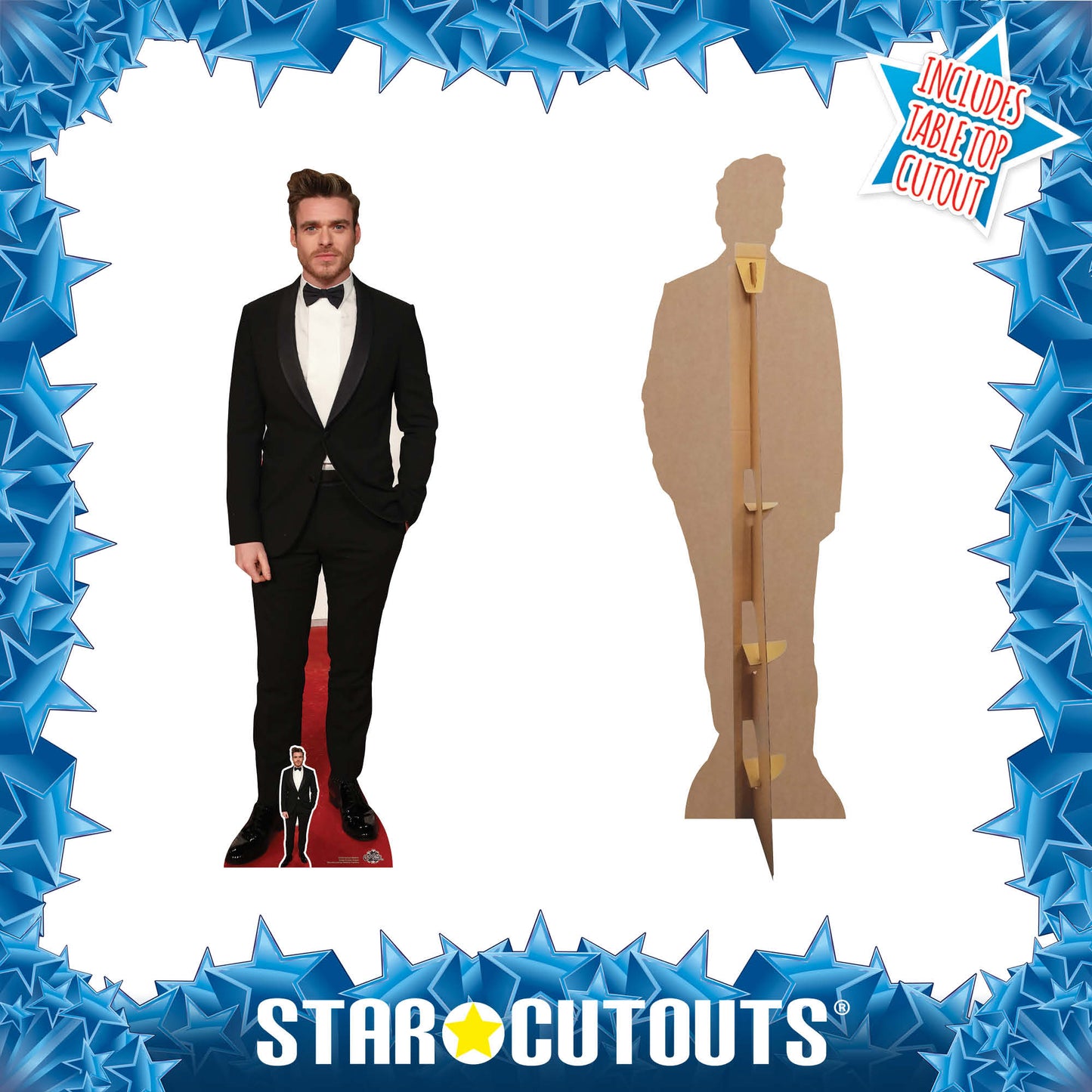 CS816 Richard Madden Bowtie Bodyguard Height 179cm Lifesize Cardboard Cut Out With Mini