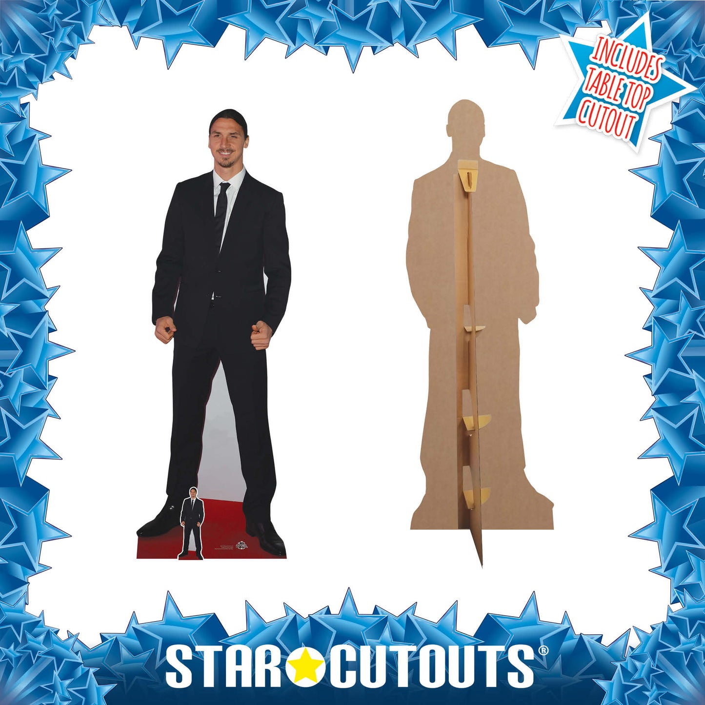 CS820 Zlatan Ibrahimovic Height 194cm Lifesize Cardboard Cut Out With Mini