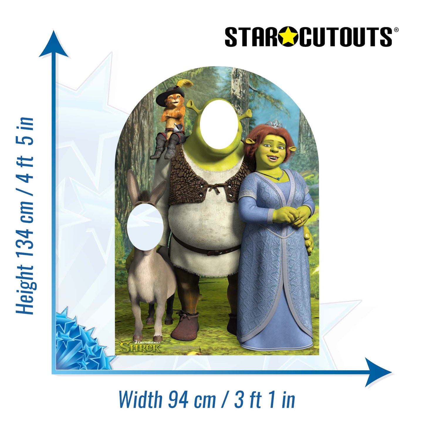 SC821 Shrek Stand-in (Child-Sized) Cardboard Cut Out Height 134cm