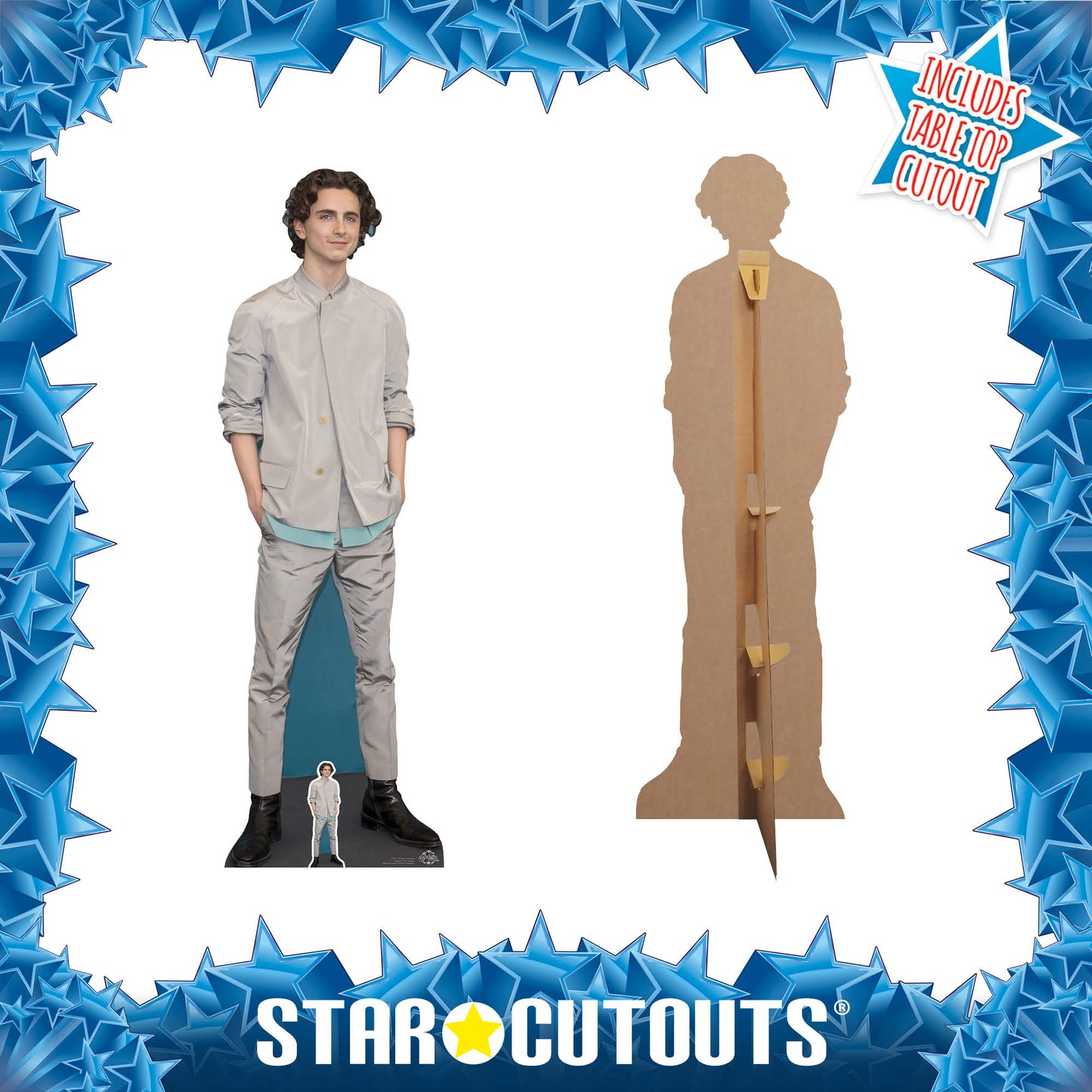 CS827 Timothee Hal Chalamet American Actor Height 179cm Lifesize Cardboard Cut Out With Mini