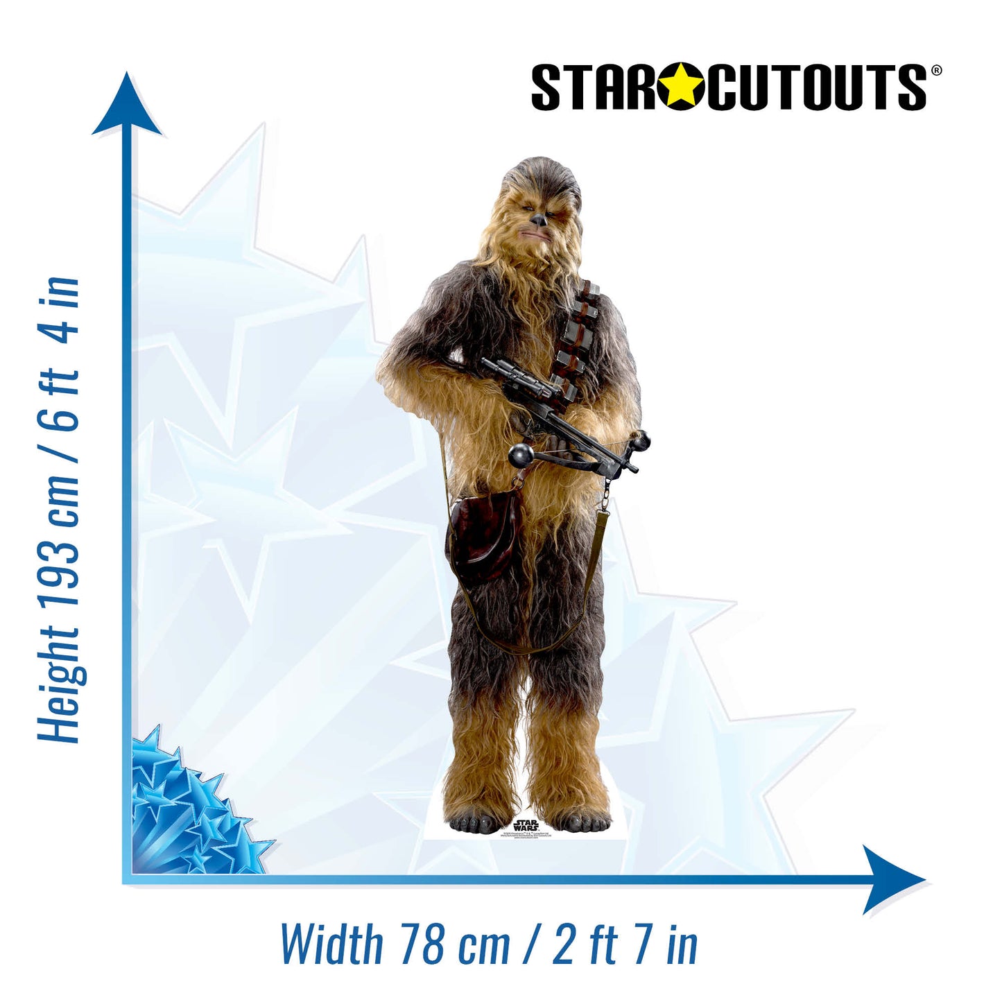 SC829 Chewbacca (SW:TFA) Cardboard Cut Out Height 193cm