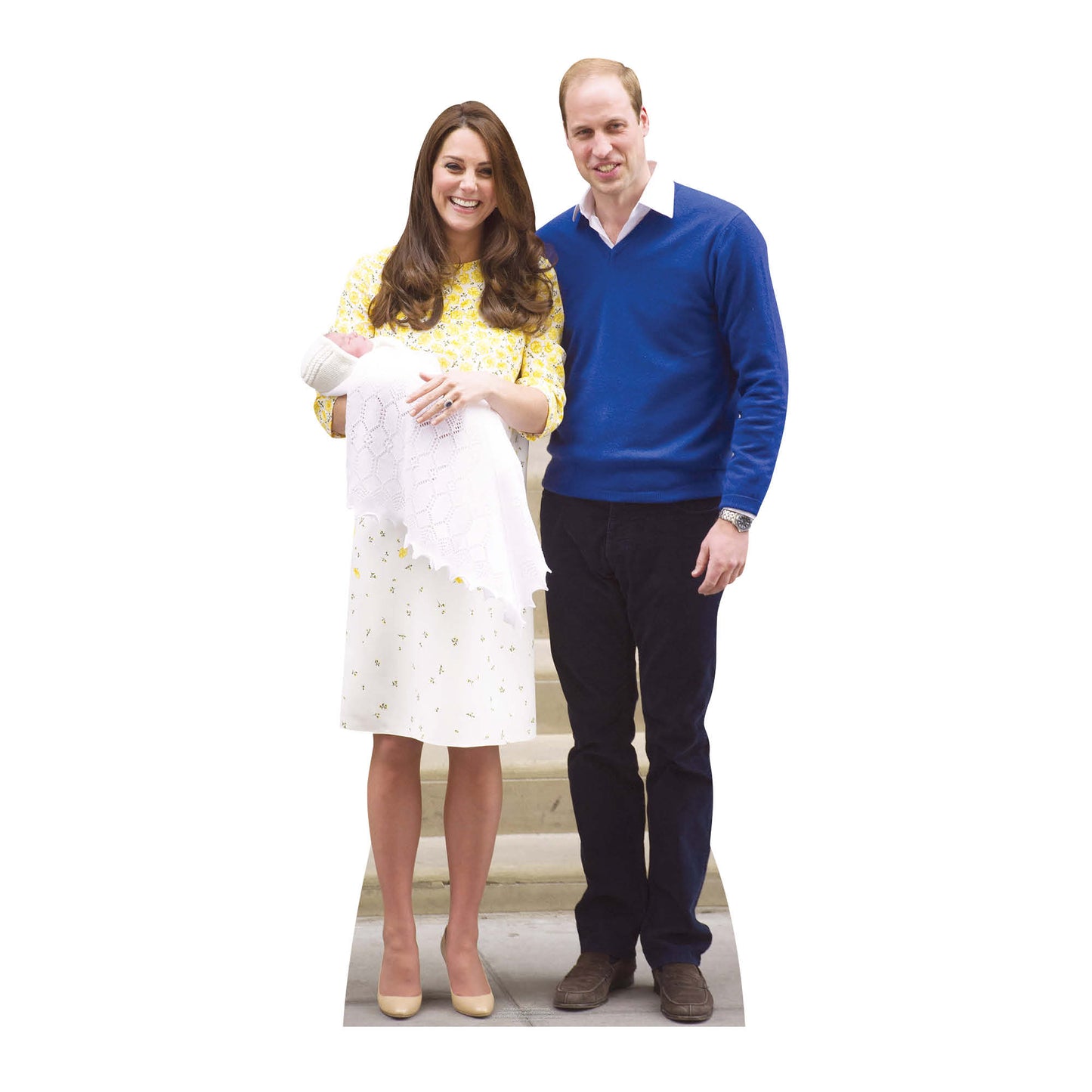 SC834 William, Kate and Charlotte Cardboard Cut Out Height 188cm