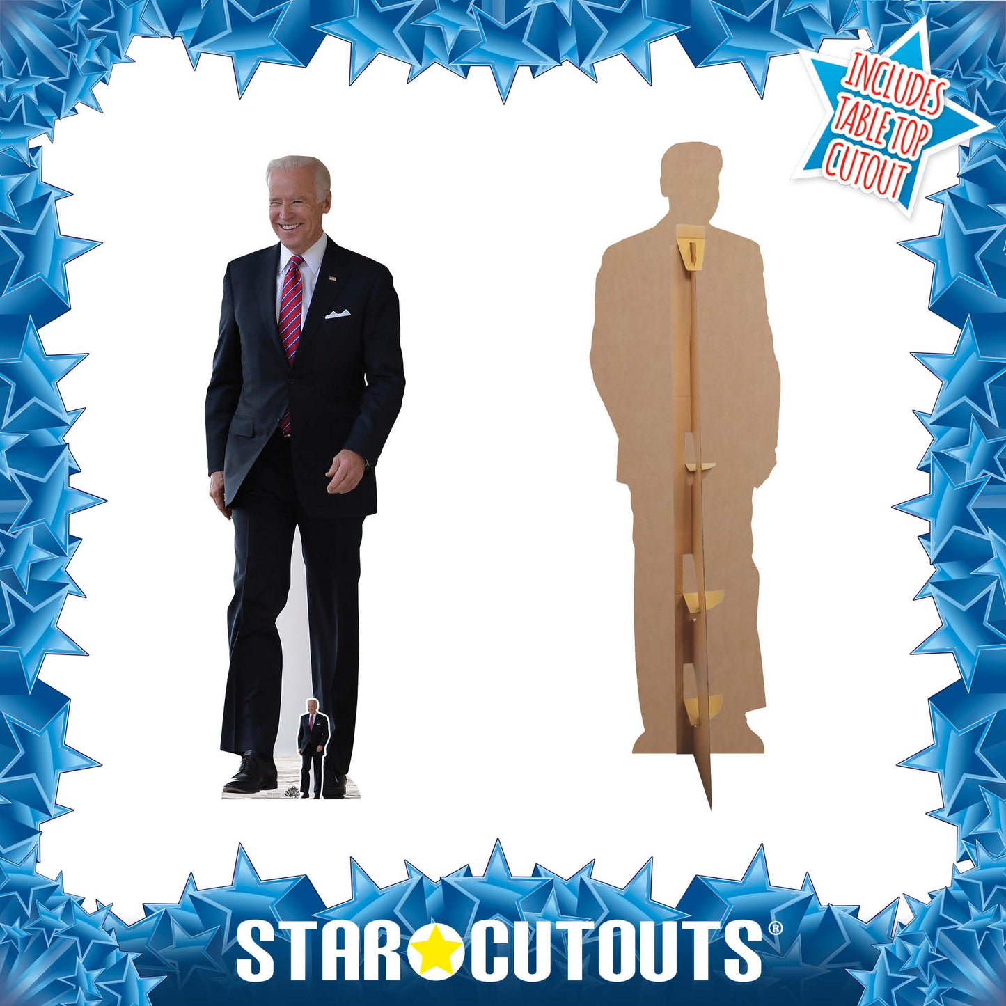 CS835 Joe Biden Height 183cm Lifesize Cardboard Cut Out With Mini