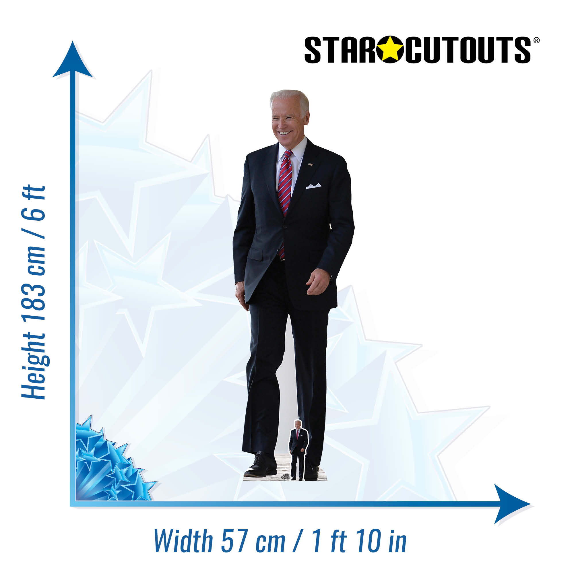 CS835 Joe Biden Height 183cm Lifesize Cardboard Cut Out With Mini ...