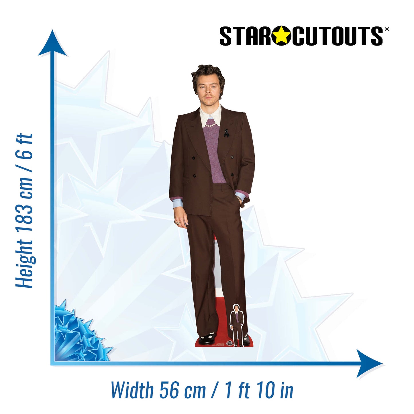 CS836 Harry Styles Height 183cm Lifesize Cardboard Cut Out With Mini