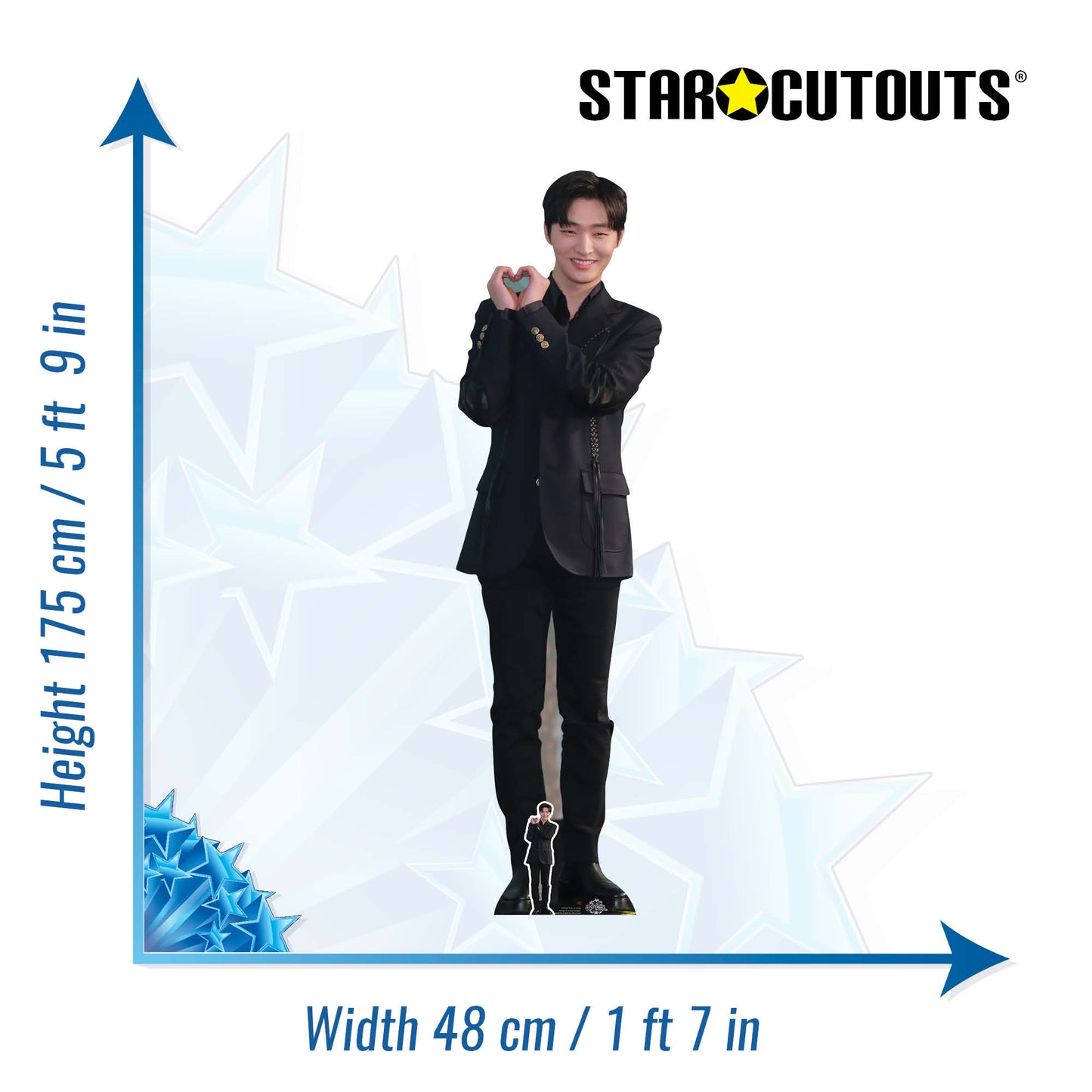 CS840 Yoon Ji Sung Wanna One Height 175cm Lifesize Cardboard Cut Out With Mini