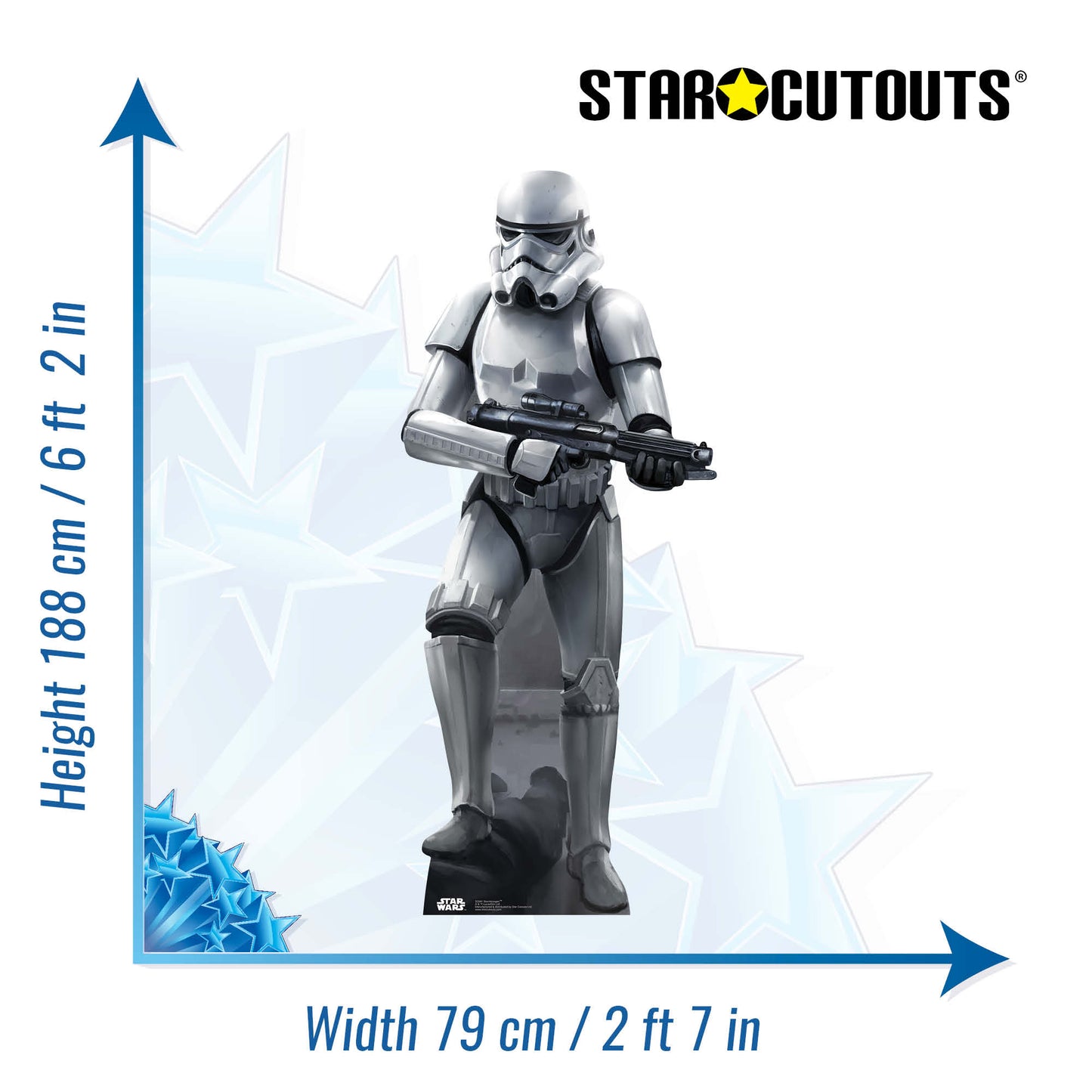 SC841 Stormtrooper (Battle Pose) Cardboard Cut Out Height 188cm