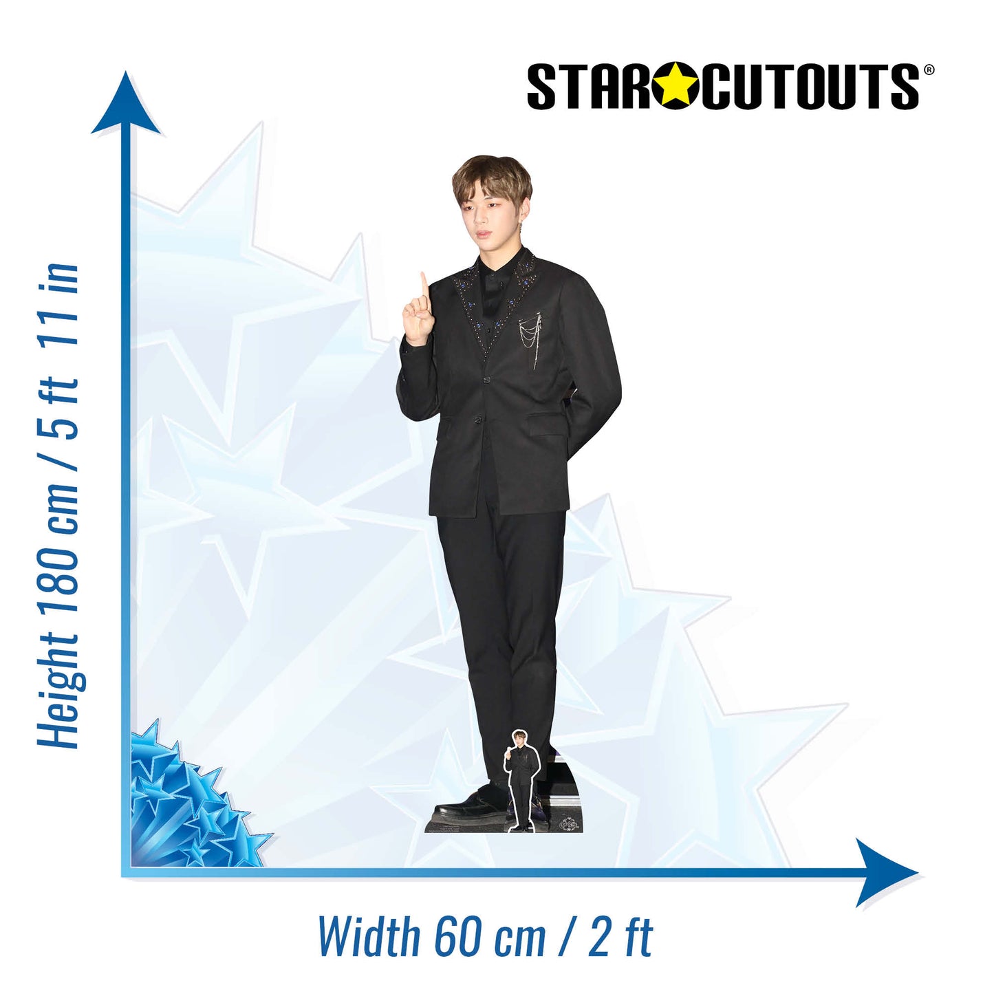 CS842 Kang Daniel Wanna One Height 180cm Lifesize Cardboard Cut Out With Mini