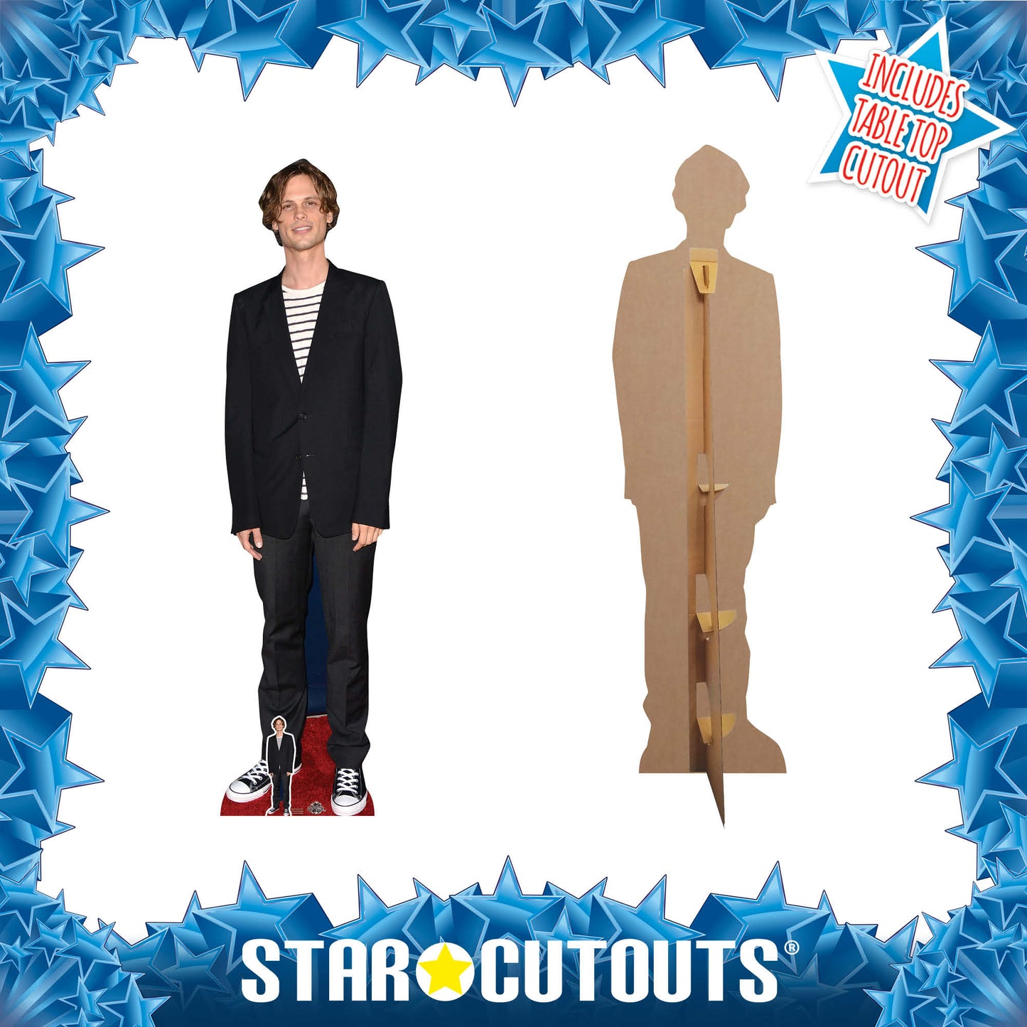 CS843 Matthew Gray Gubler Black Jacket Height 185cm Lifesize Cardboard Cut Out With Mini