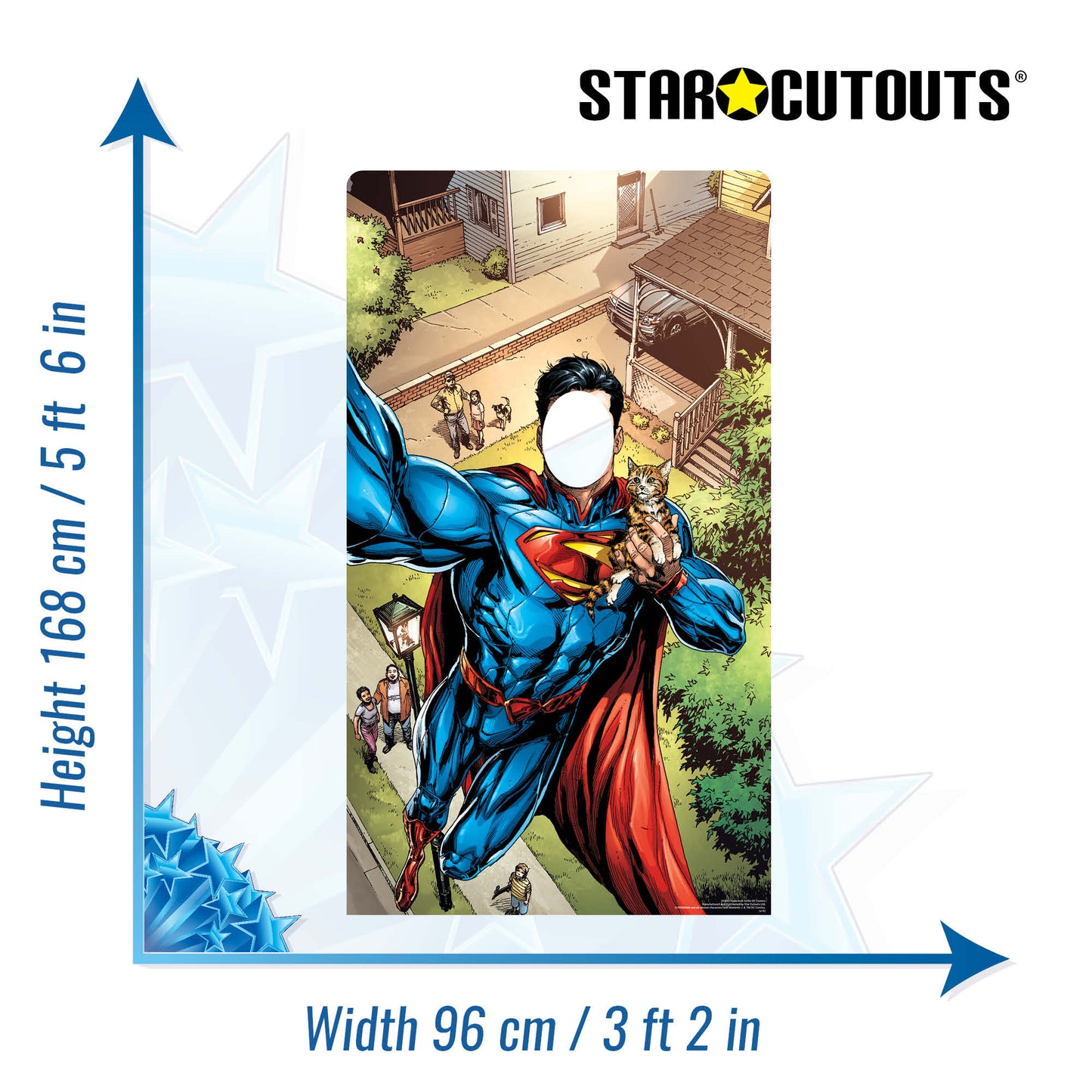 SC843 Superman Selfie Stand-In (DC) Cardboard Cut Out Height 168cm