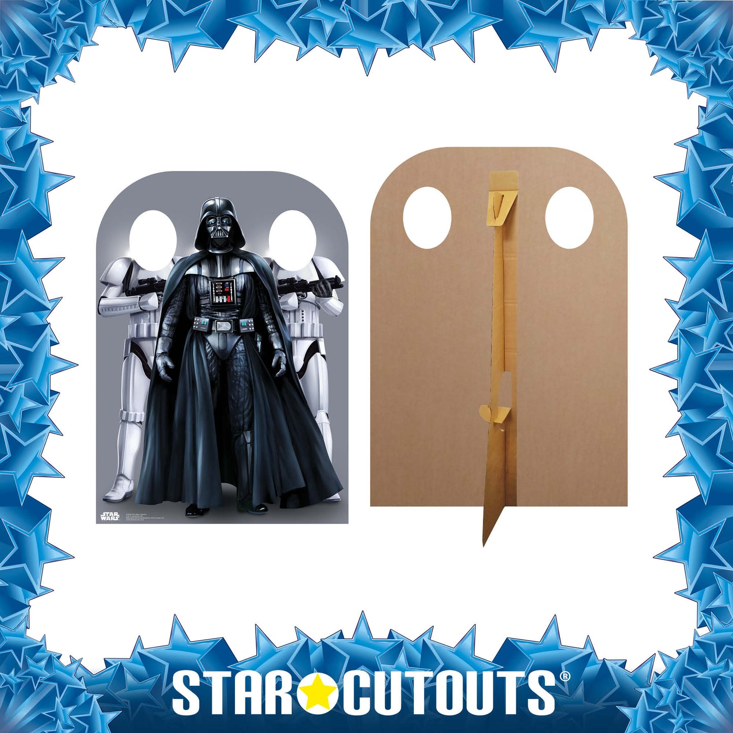 SC844 Star-Wars Stand-IN Stormtrooper and Darth Vader (Child-Sized) Cardboard Cut Out Height 133cm