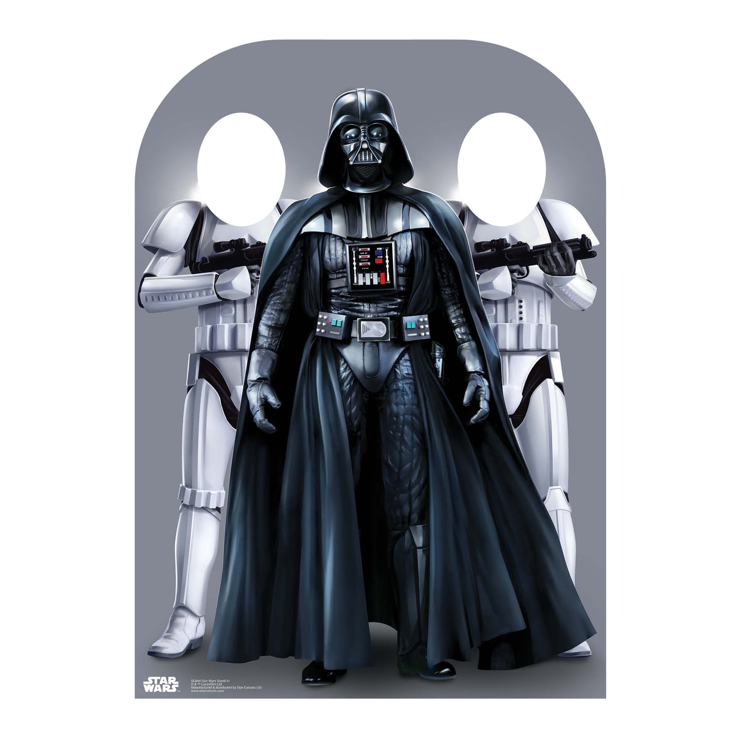 SC844 Star-Wars Stand-IN Stormtrooper and Darth Vader (Child-Sized) Cardboard Cut Out Height 133cm