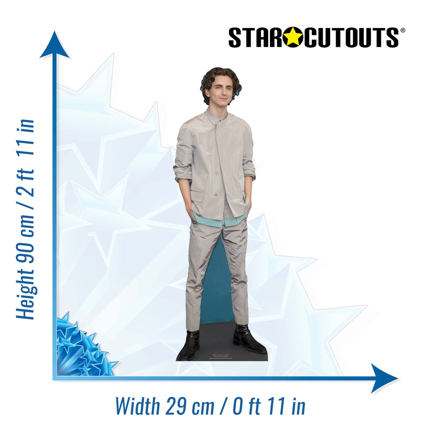 CS847 Timothee Hal Chalamet American Actor Star Mini Height 90cm Small Cardboard Cut Out