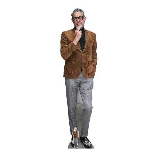 CS854 Jeff Goldblum (Suede Jacket) Height 194cm Lifesize Cardboard Cut Out With Mini