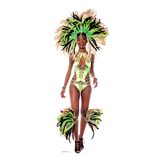 SC859 Mardi-Gras Brazilian Babe Cardboard Cut Out Height 193cm