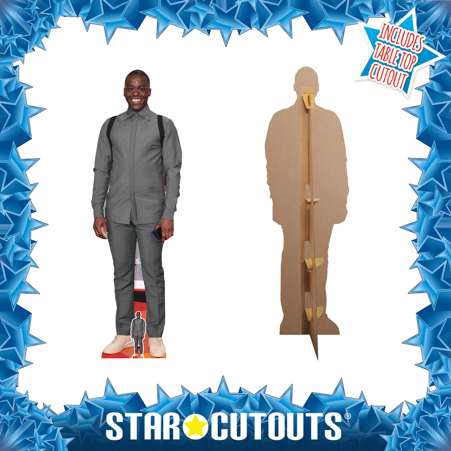 CS859 Ncuti Gatwa Actor Height 176cm Lifesize Cardboard Cut Out With Mini