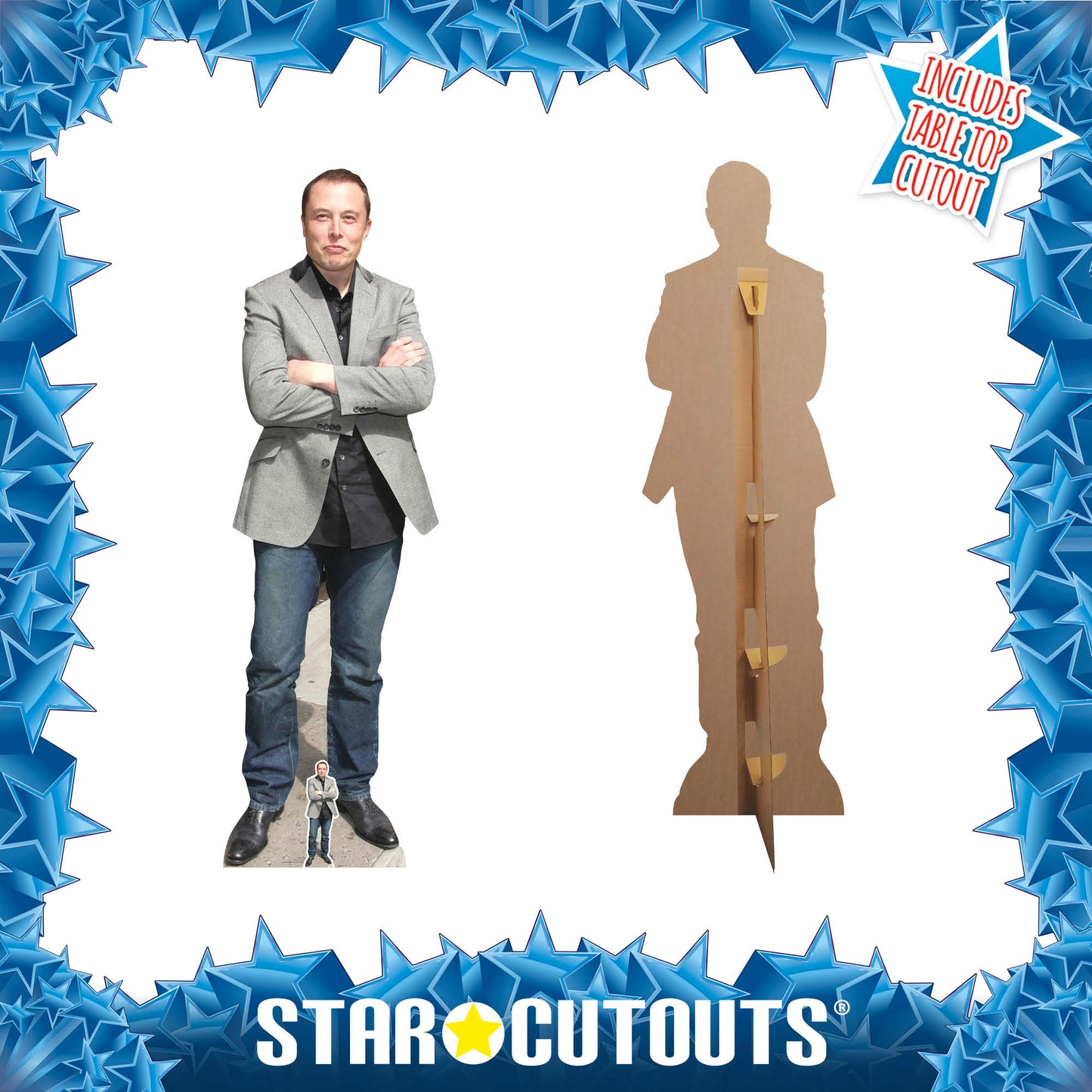 CS860 Elon Musk Height 188cm Lifesize Cardboard Cut Out With Mini