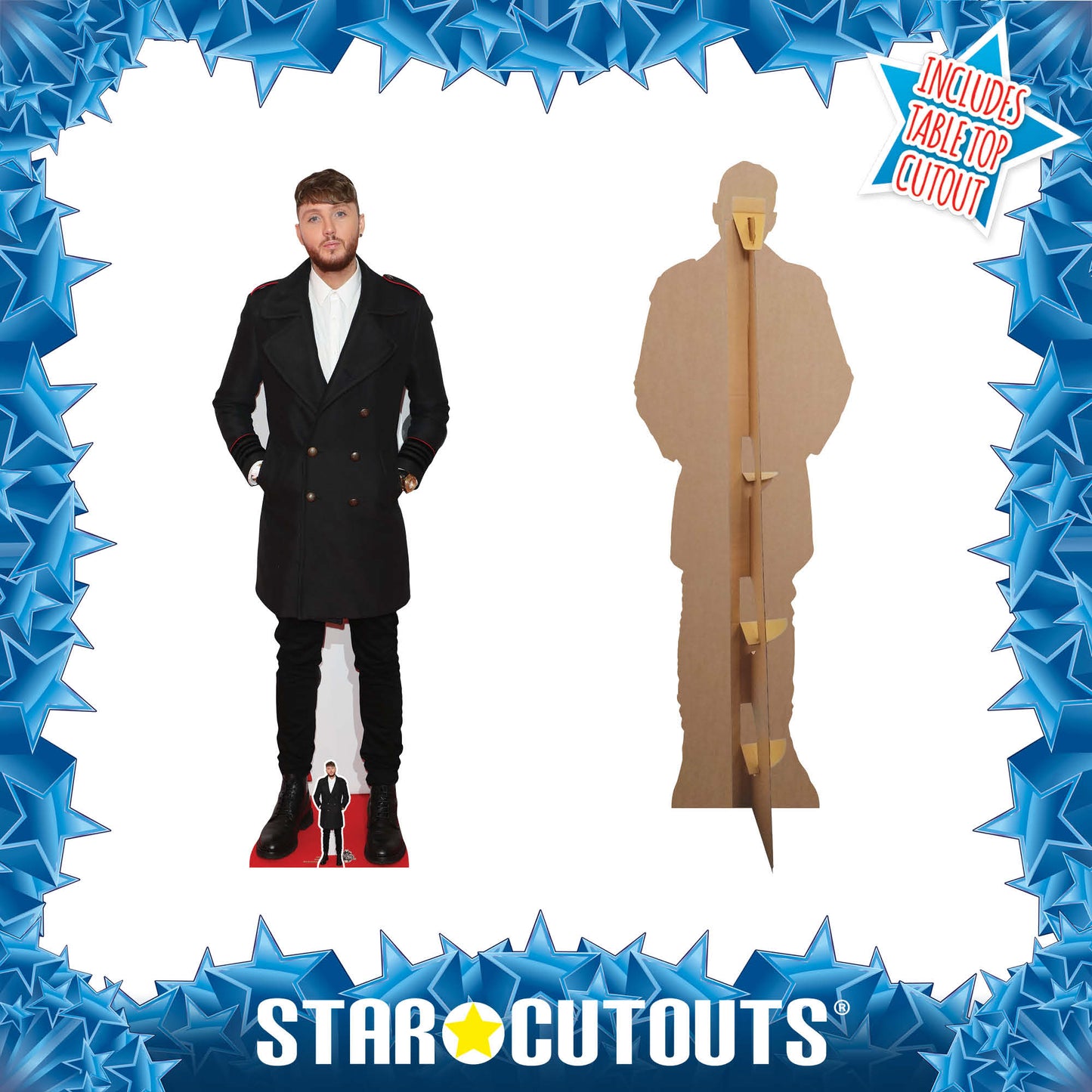 CS861 James Arthur Singer Songwriter Height 191cm Lifesize Cardboard Cut Out With Mini